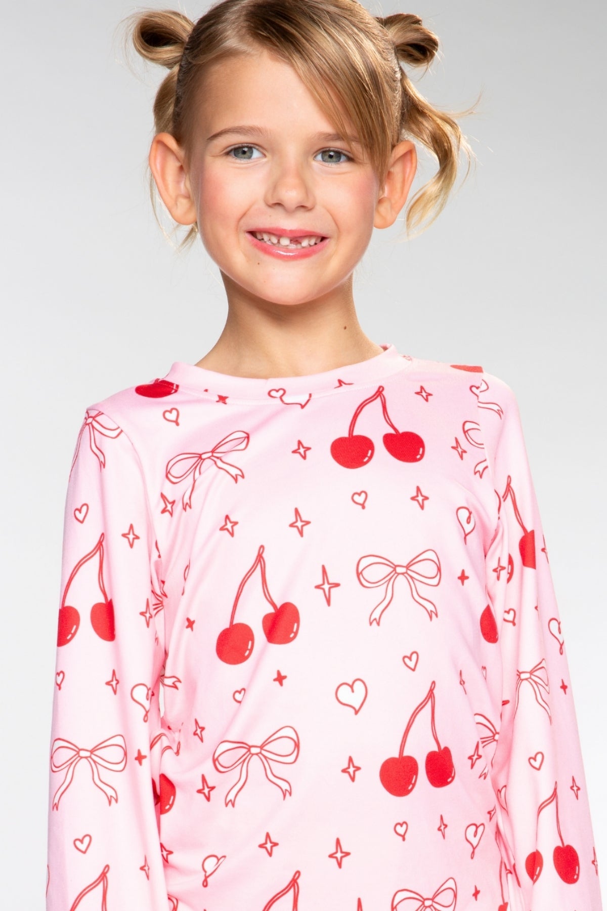 Simply Soft Long Sleeve Crew & Slim Lounge Bottom - Lilac Rainbow Gummy Bear
