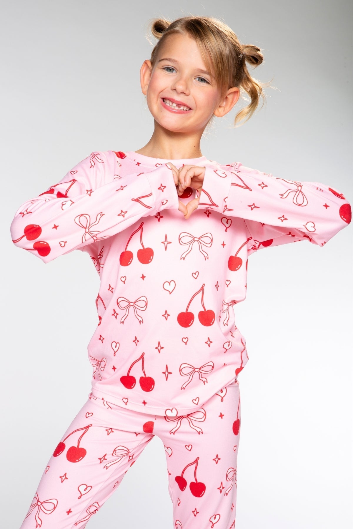 Simply Soft Long Sleeve Crew & Slim Lounge Bottom - Lilac Rainbow Gummy Bear