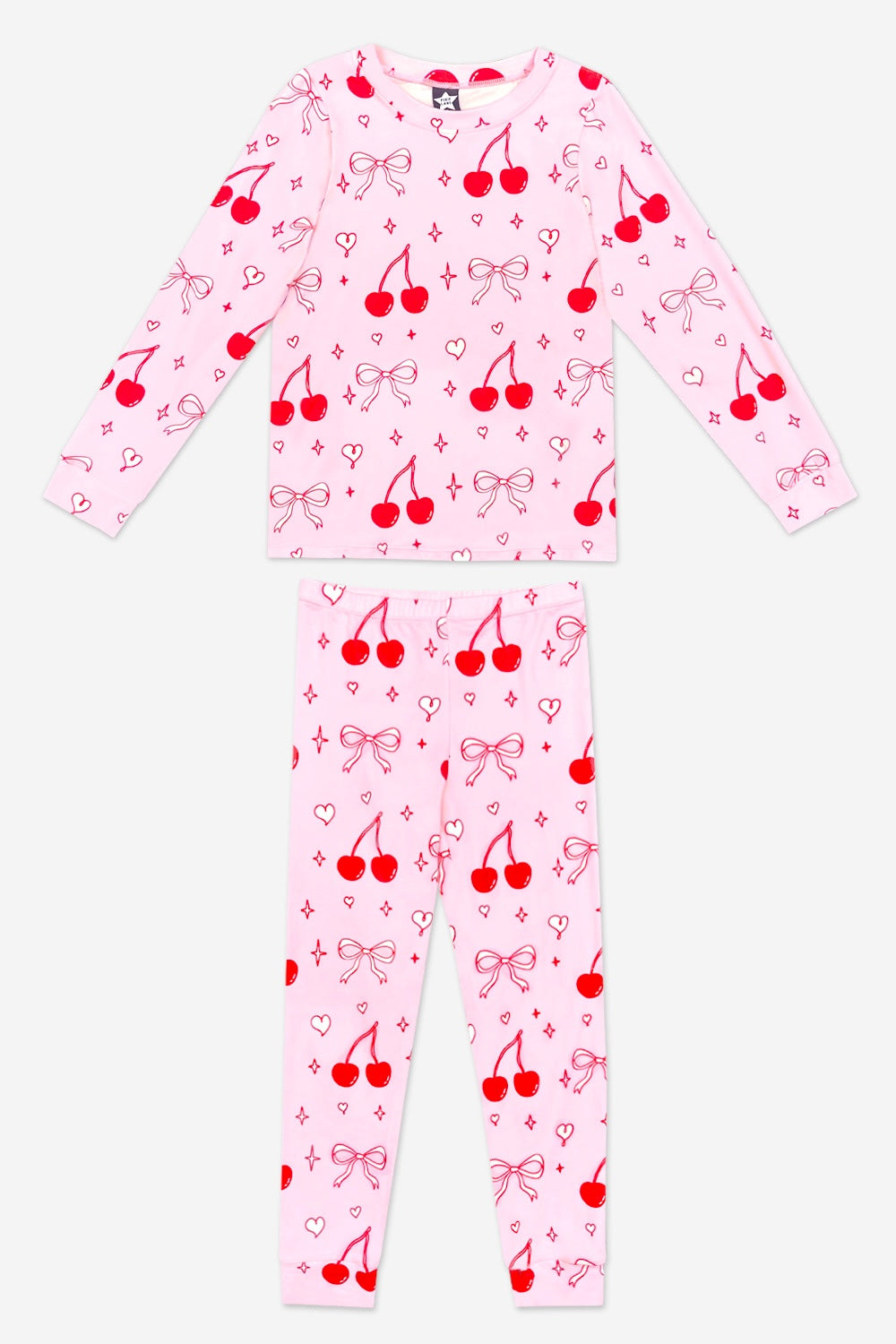 Simply Soft Long Sleeve Crew & Slim Lounge Bottom - Lilac Rainbow Gummy Bear