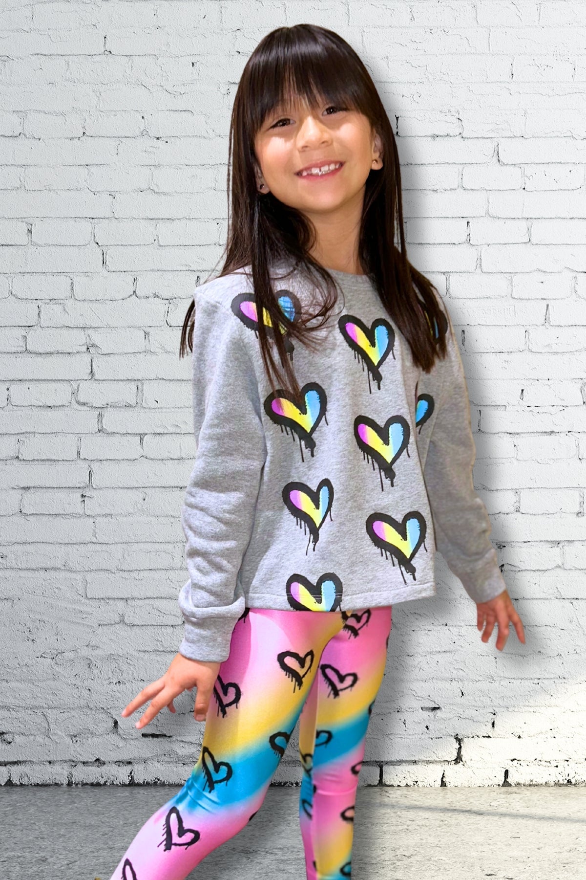 High Shine Long Legging - Black Stars