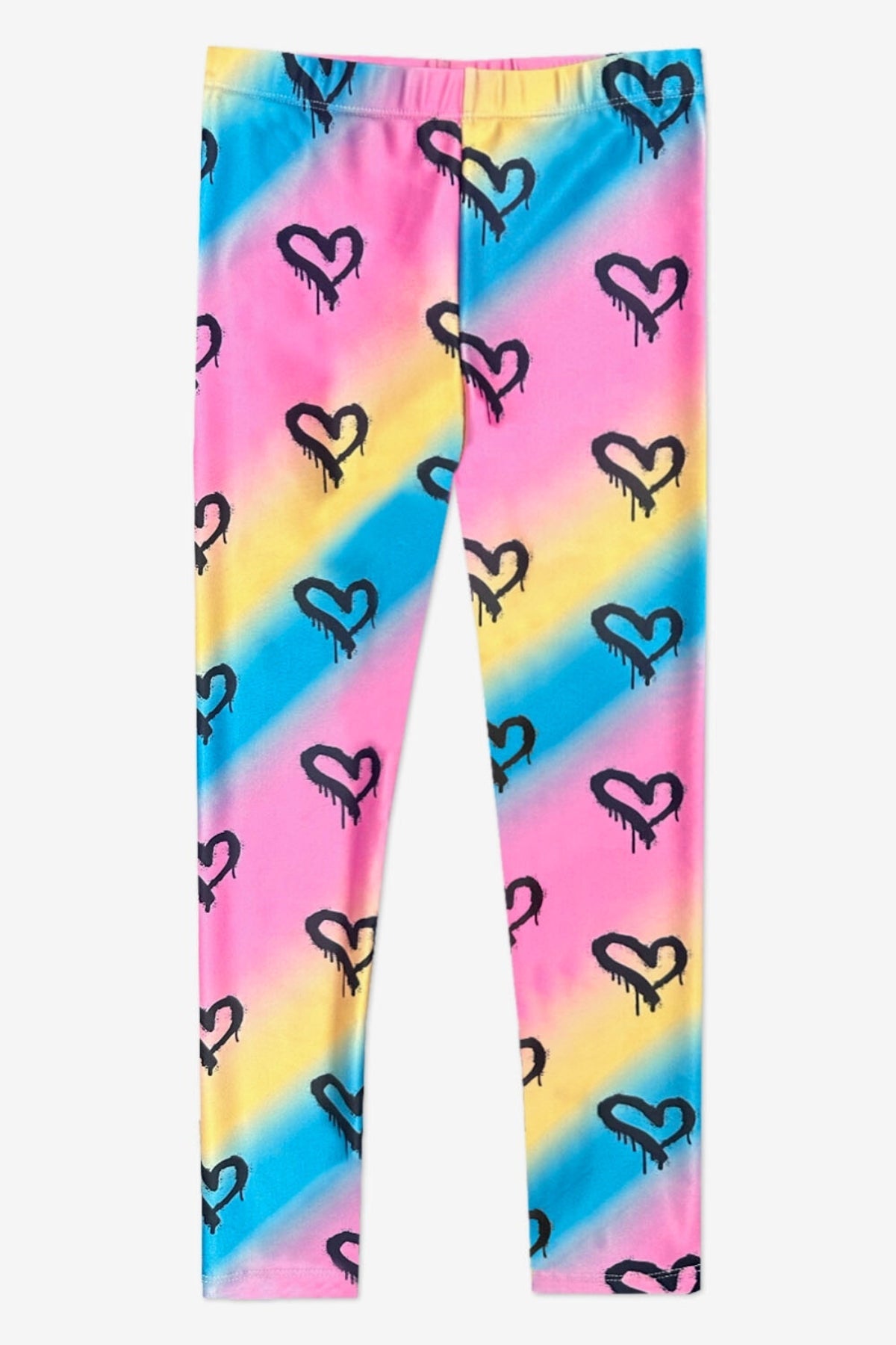 High Shine Long Legging - Black Stars