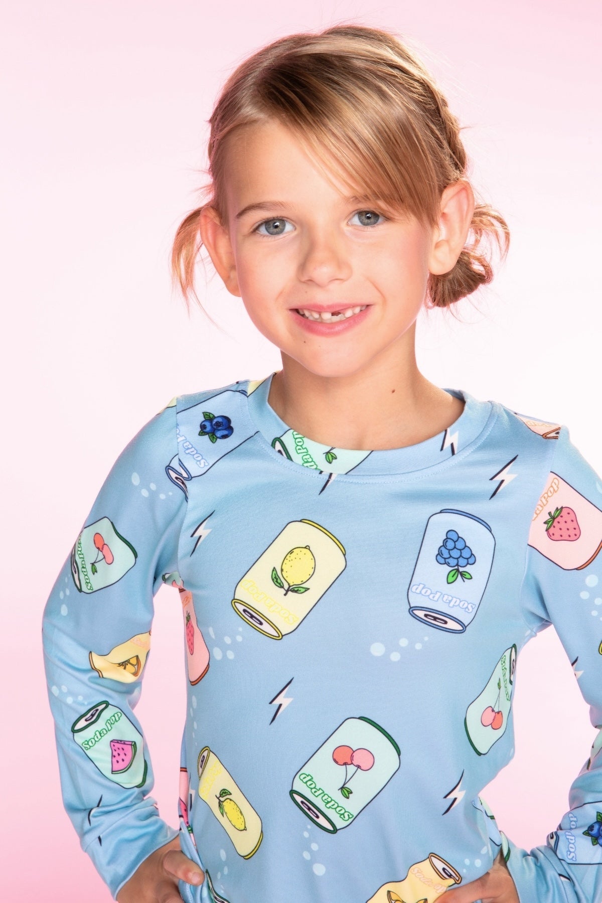Simply Soft Long Sleeve Crew & Slim Lounge Bottom. - Lavender Soda Pop