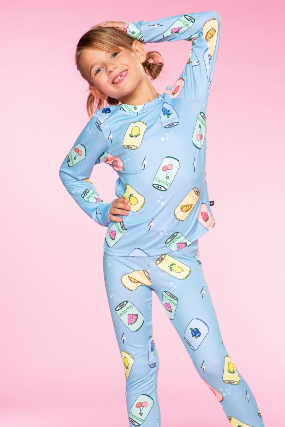 Simply Soft Long Sleeve Crew & Slim Lounge Bottom. - Lavender Soda Pop