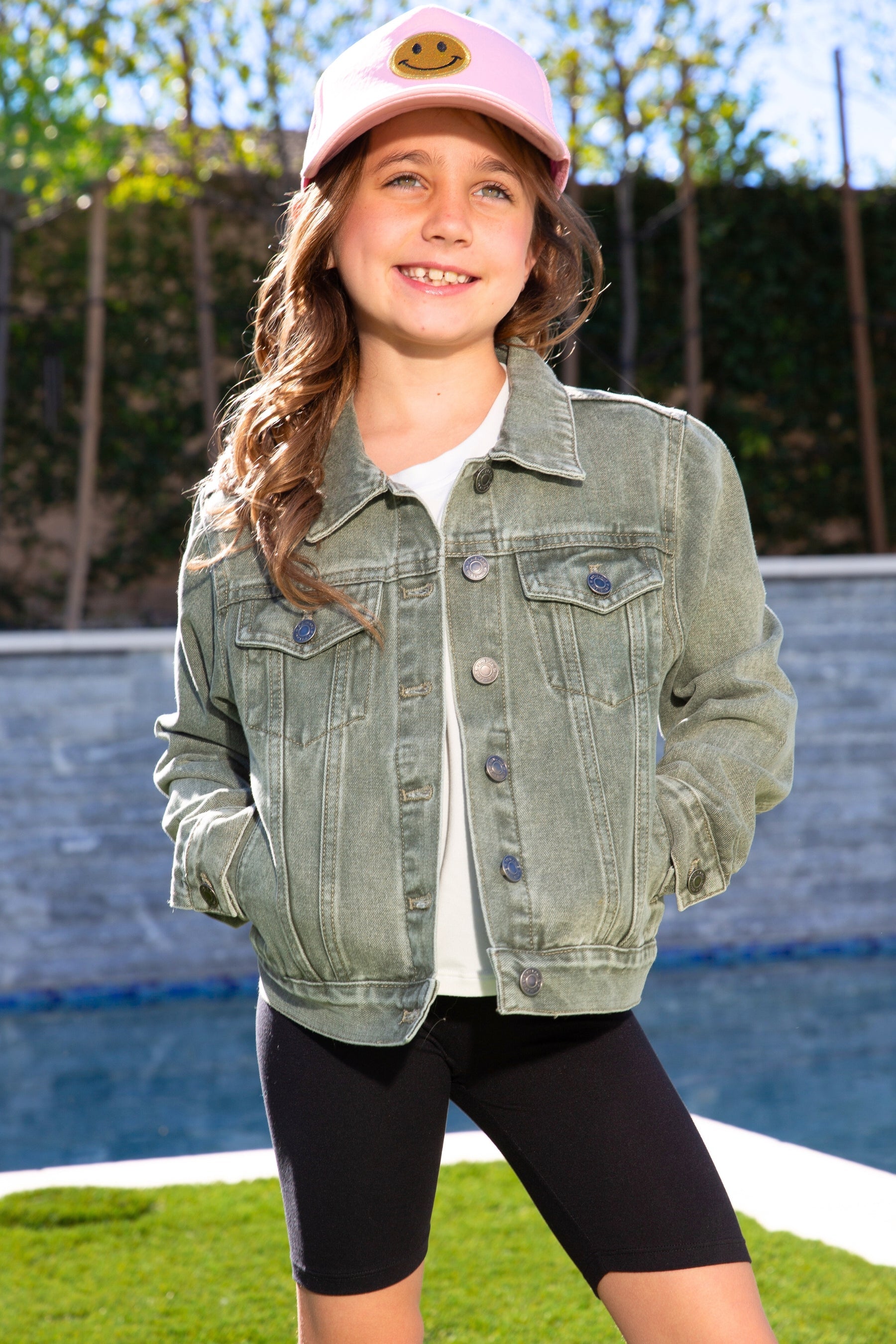 The Perfect Denim Jacket - Lt Denim White Daisy