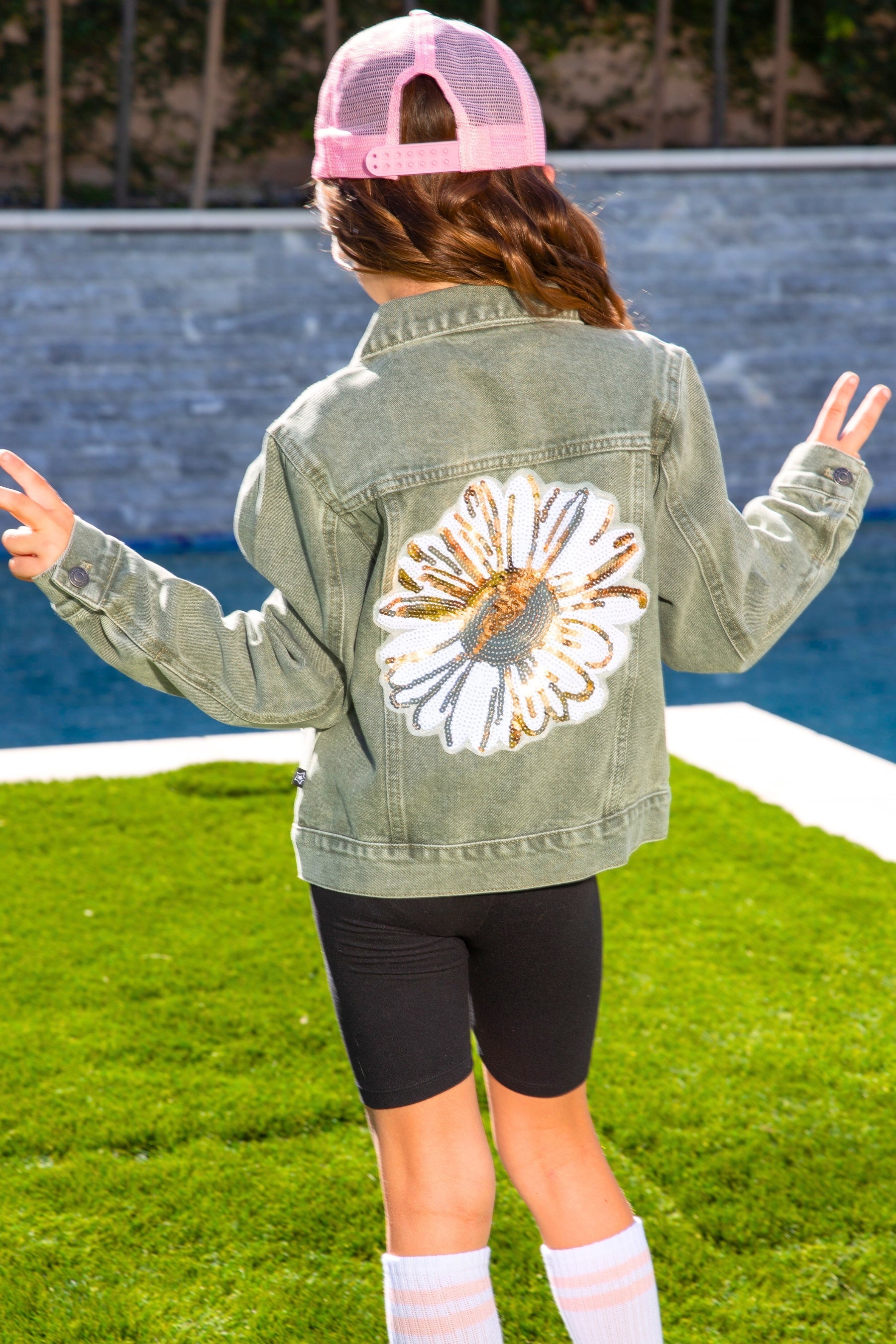 The Perfect Denim Jacket - Lt Denim White Daisy