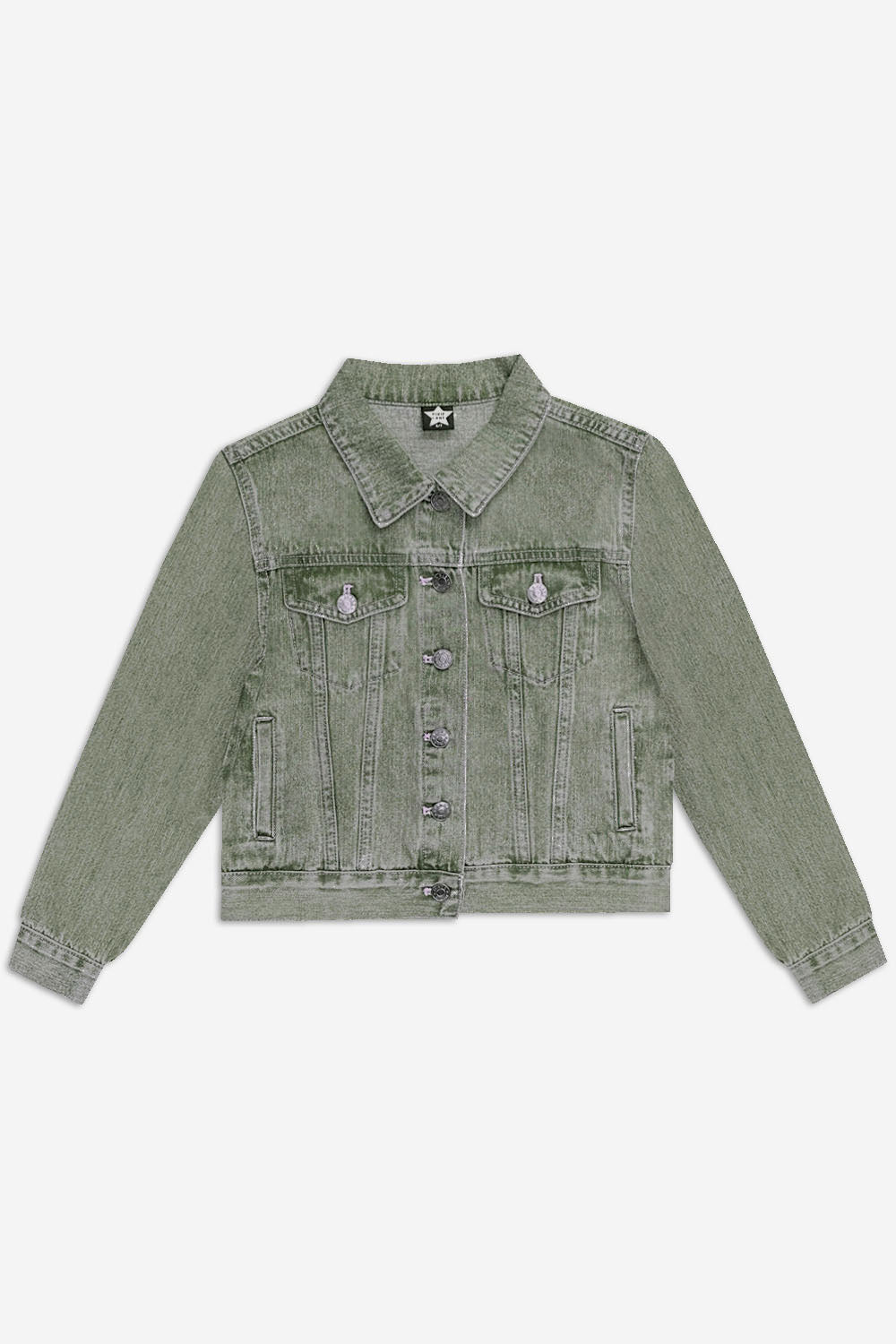 The Perfect Denim Jacket - Olive Sequin Daisy