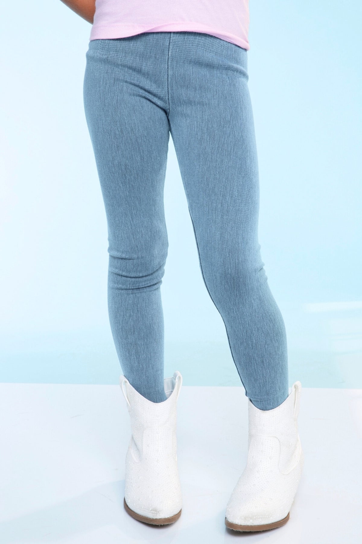 Super Stretch Soft Denim Long Jegging - Light Vintage Denim - SPRING!