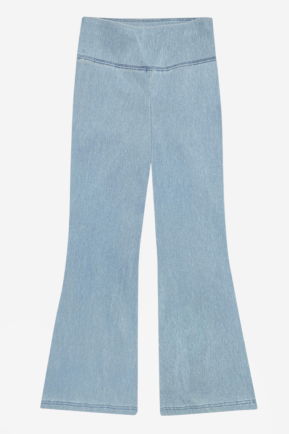 Super Stretch Soft Denim Flare Jegging - Light Blue Denim - NEW!