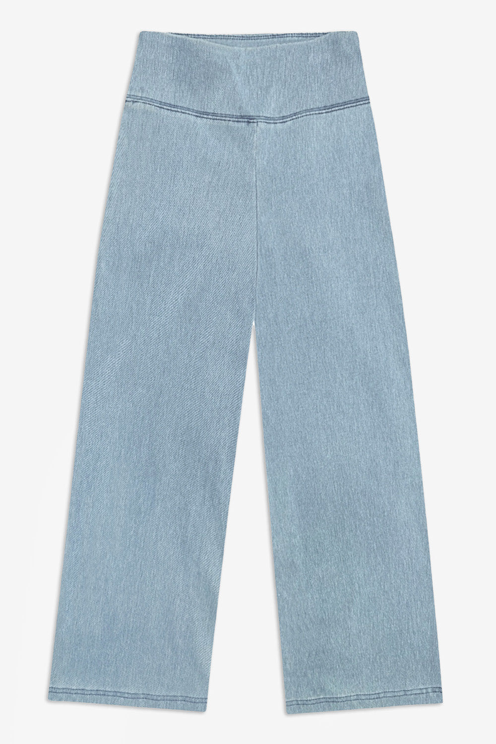 Super Stretch Soft Denim Wide Leg Jegging - Light Blue Denim - NEW!