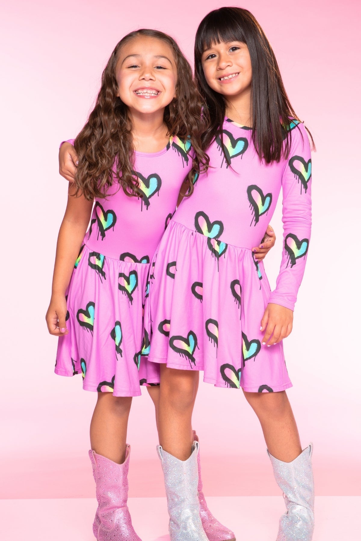 Simply Soft Short Sleeve Be Happy Dress - Tie Dye Rainbow Donuts