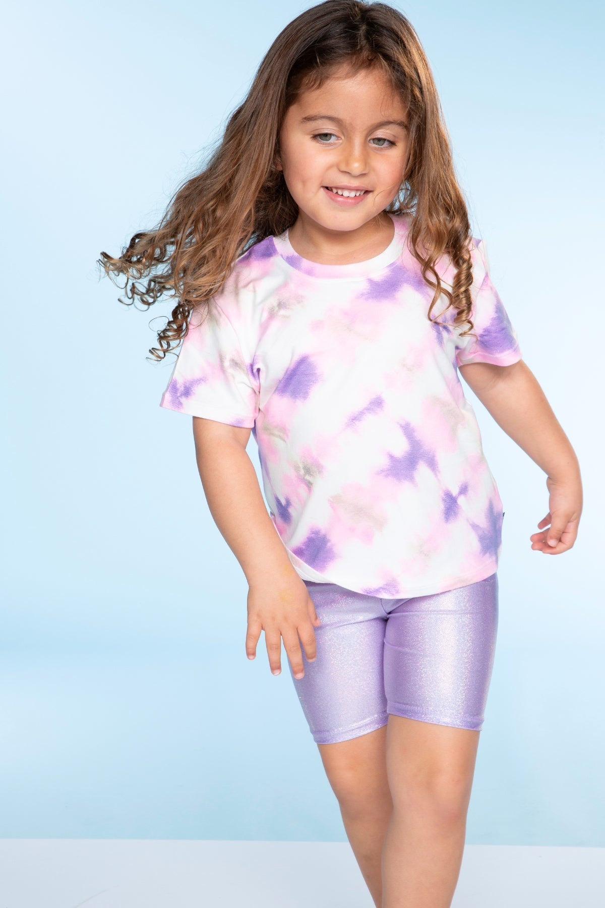 Simply Soft Easy Tee. - Purple Tie Dye Butterfly
