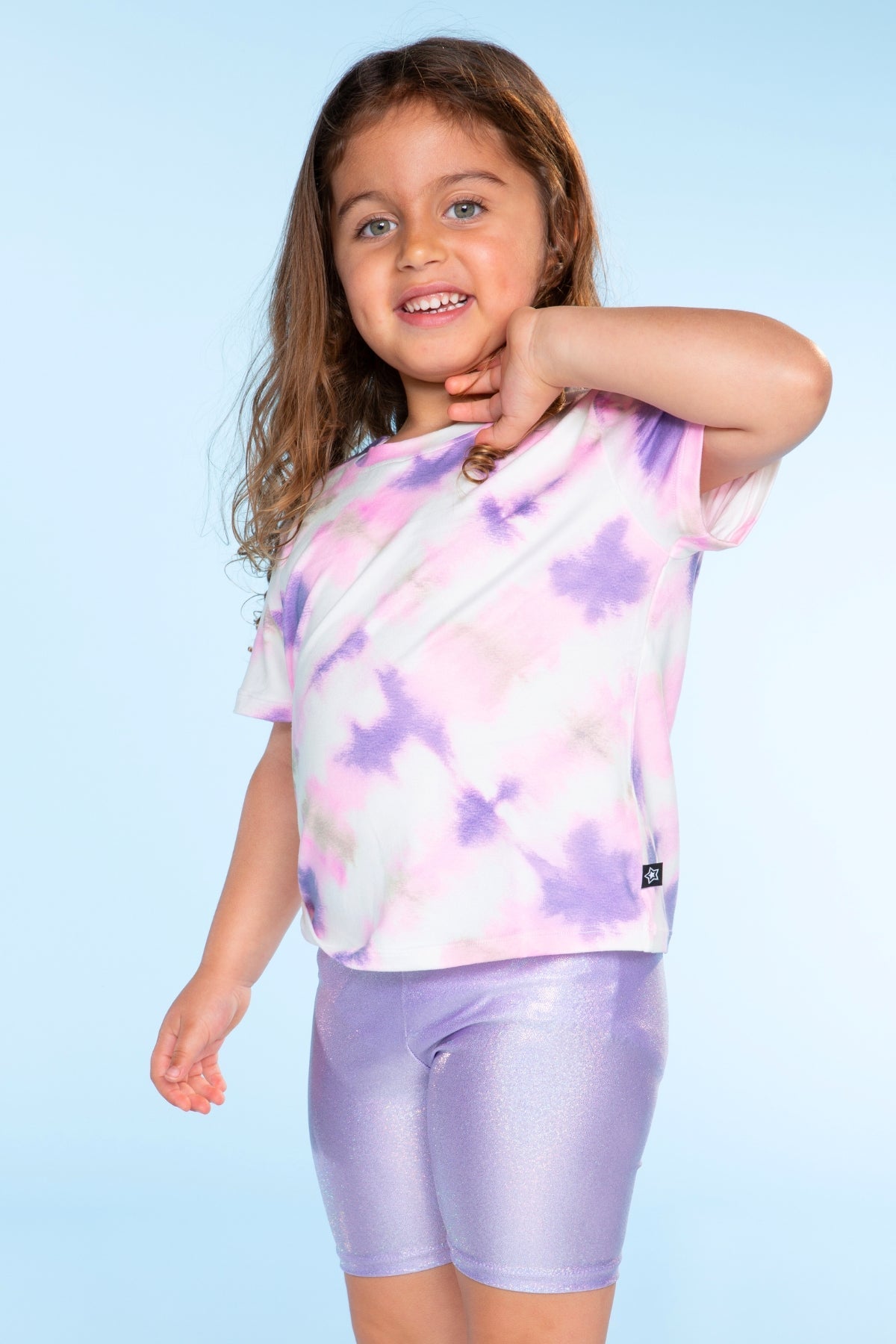 Simply Soft Easy Tee. - Purple Tie Dye Butterfly