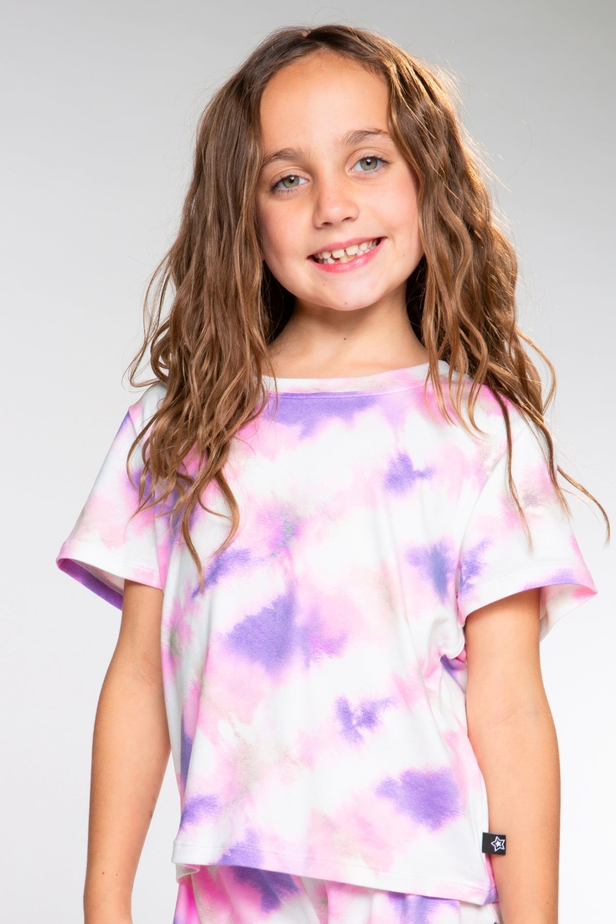 Simply Soft Easy Tee. - Purple Tie Dye Butterfly