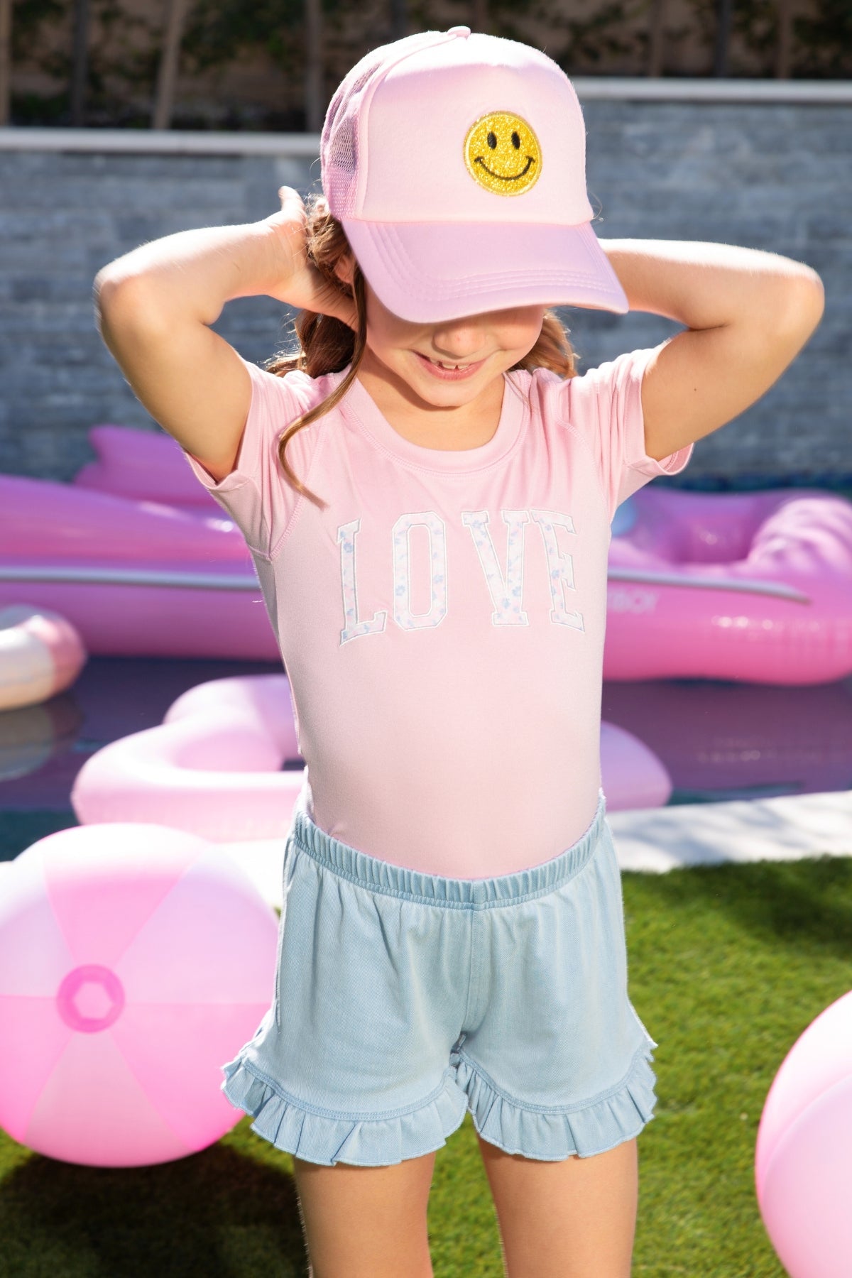 Super Stretch Soft Denim Ruffle Short - Light Blue Denim - SPRING!