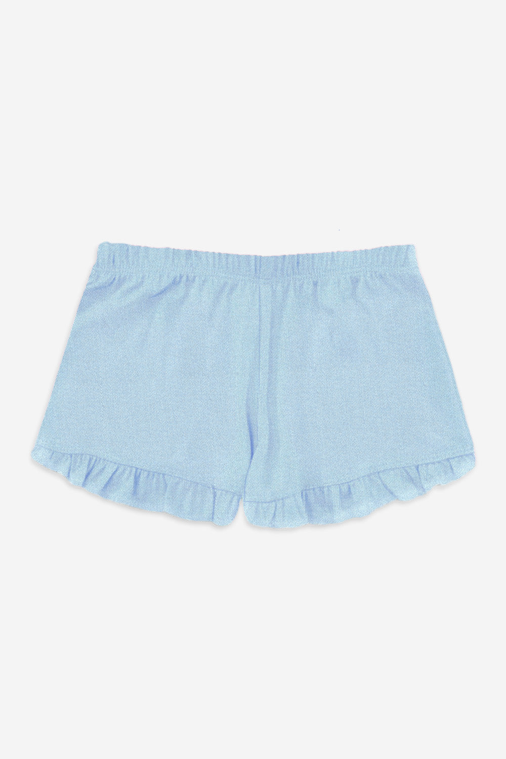 Super Stretch Soft Denim Ruffle Short - Light Blue Denim - SPRING!