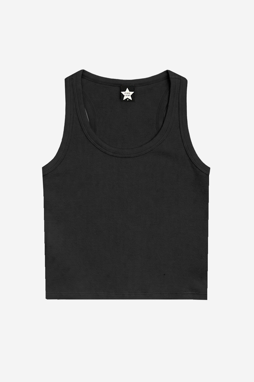 Ultra-Soft Ribbed Scoop Racer Tank - White