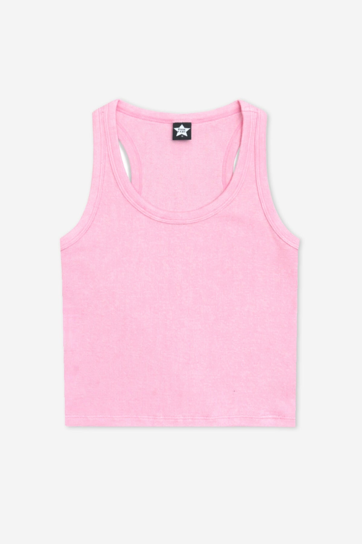 Ultra-Soft Ribbed Scoop Racer Tank - White
