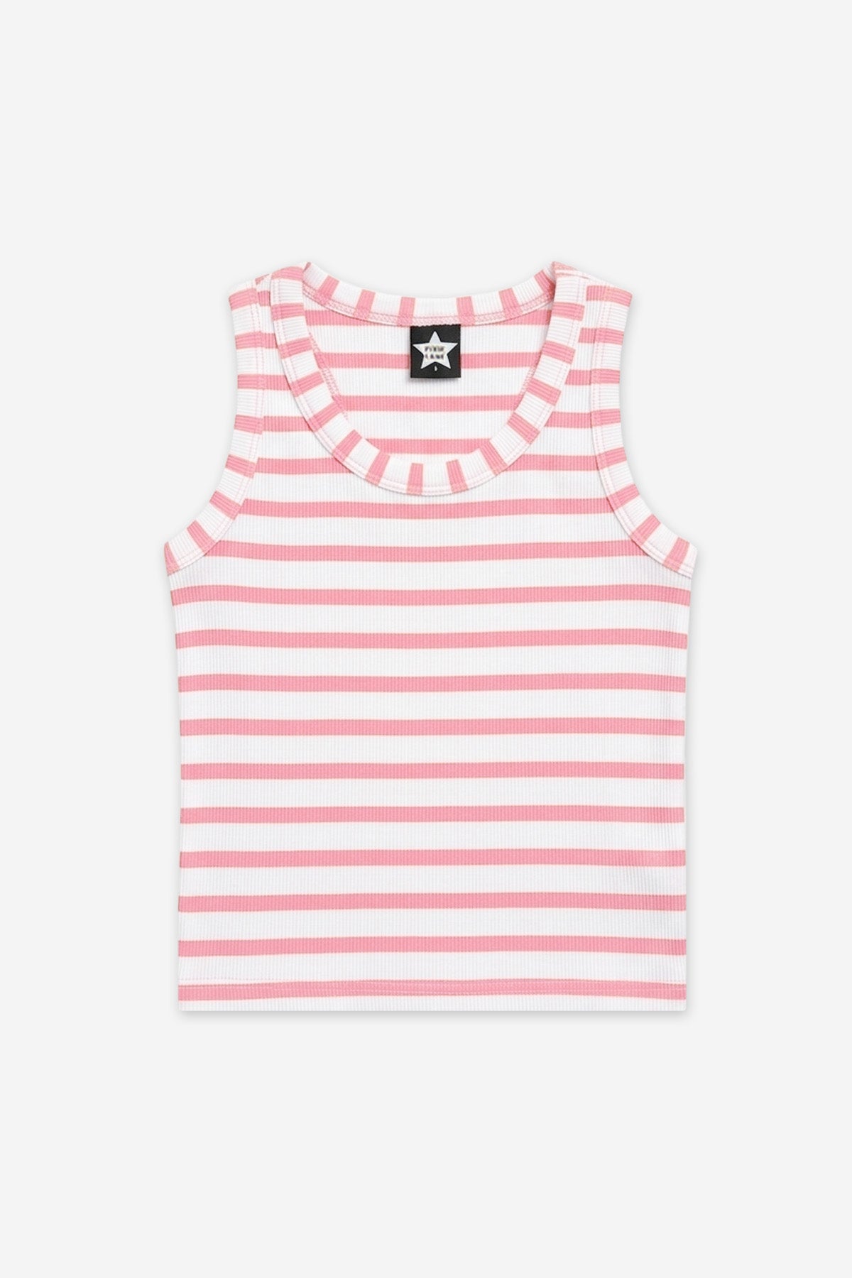 Ultra-Soft Ribbed Scoop Racer Tank - White