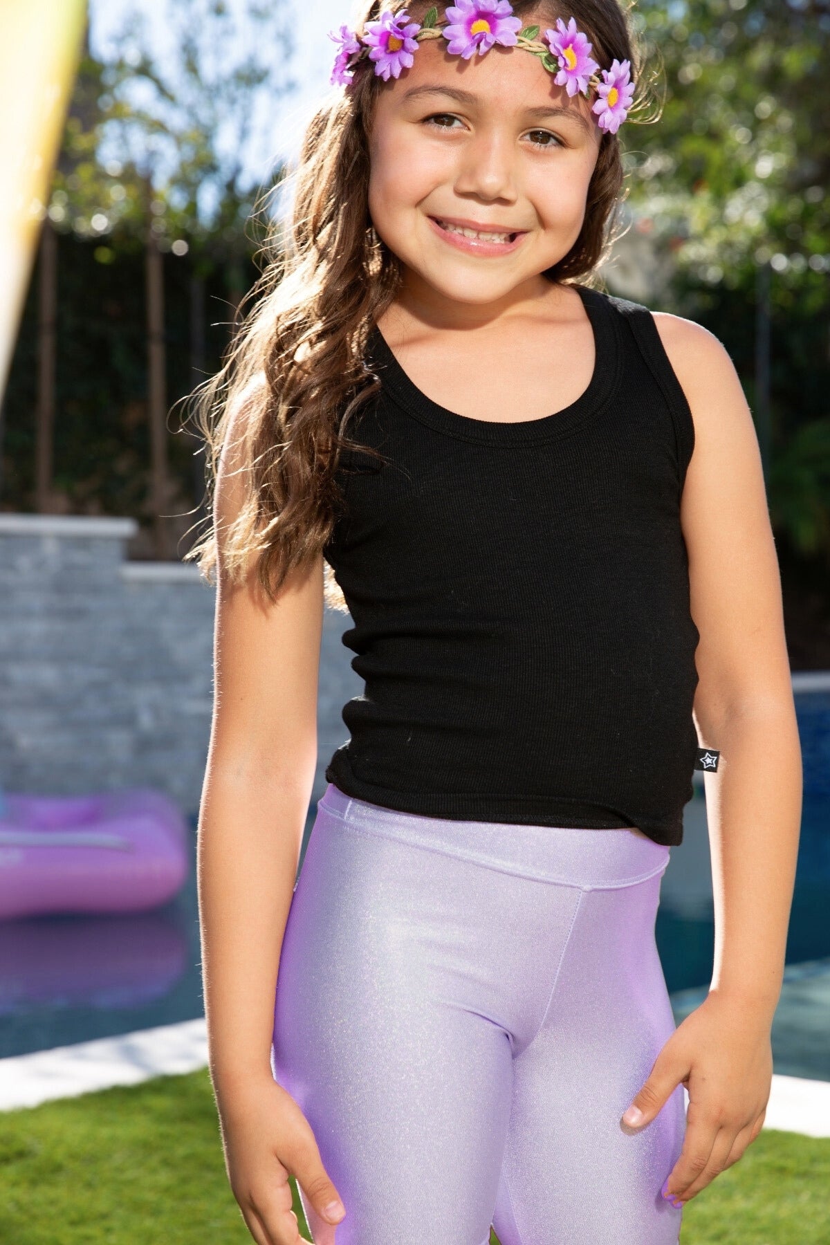 High Shine Biker Short - Pink Glitter