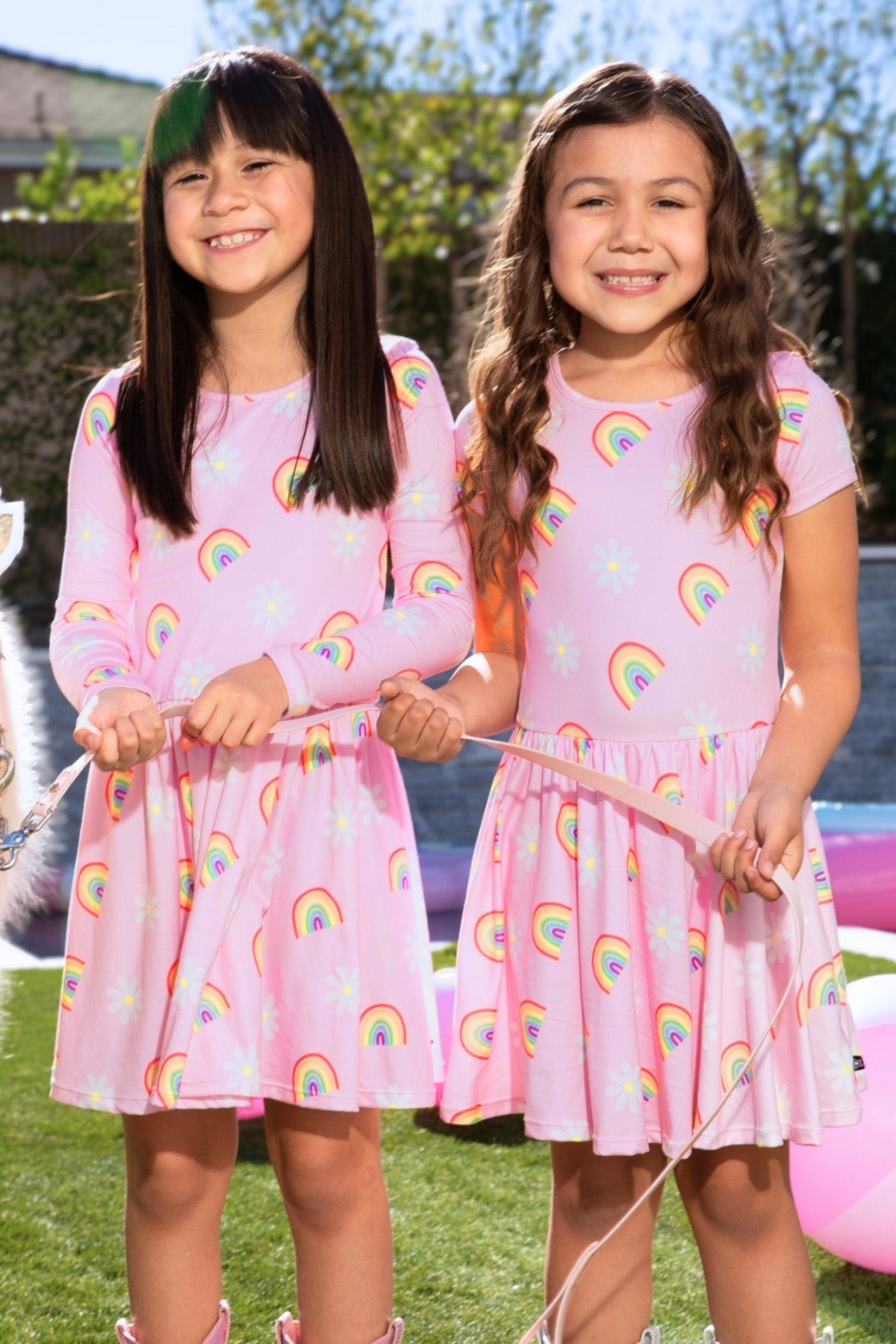Simply Soft Short Sleeve Be Happy Dress - Tie Dye Rainbow Donuts