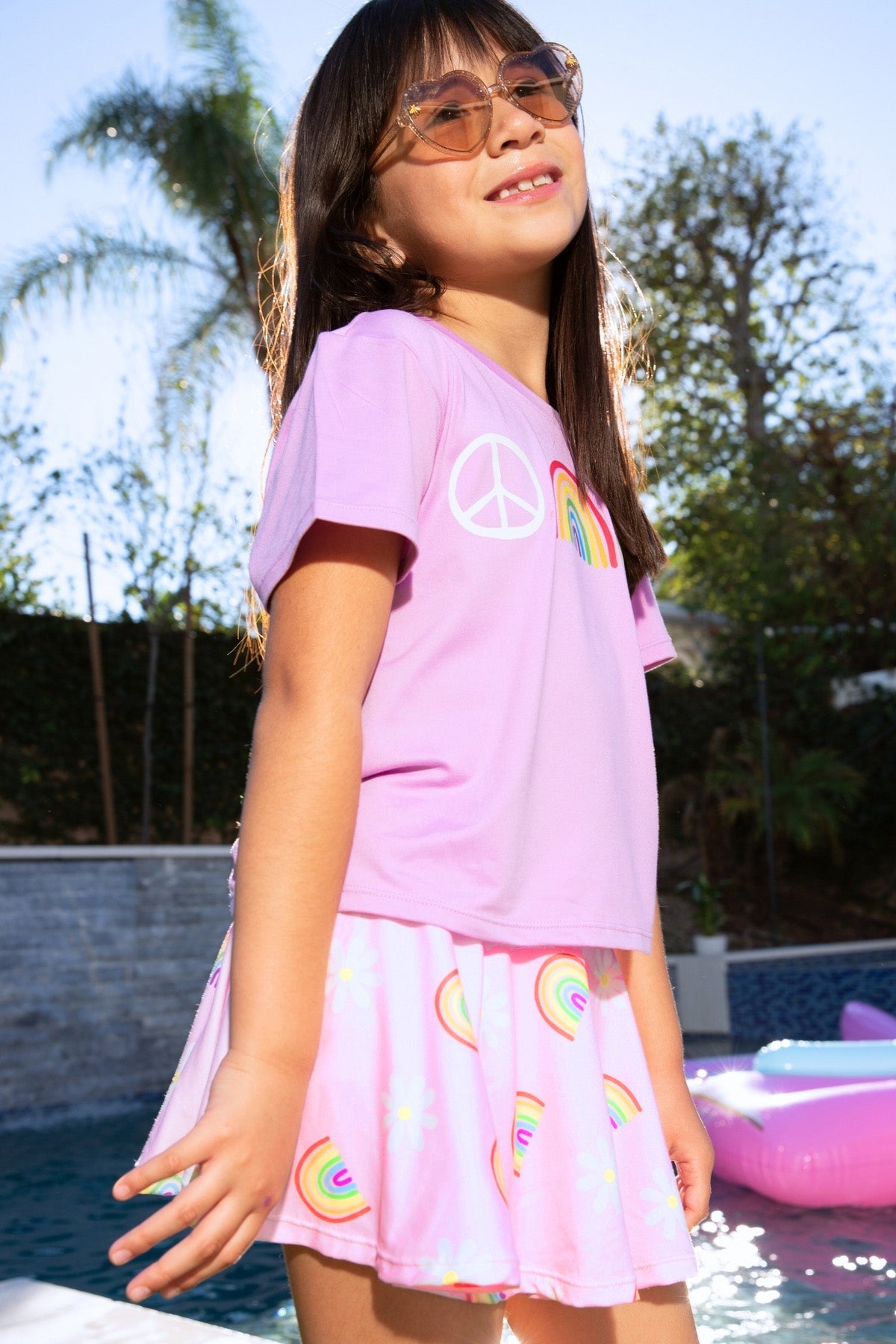 Simply Soft Easy Tee. - Purple Tie Dye Butterfly