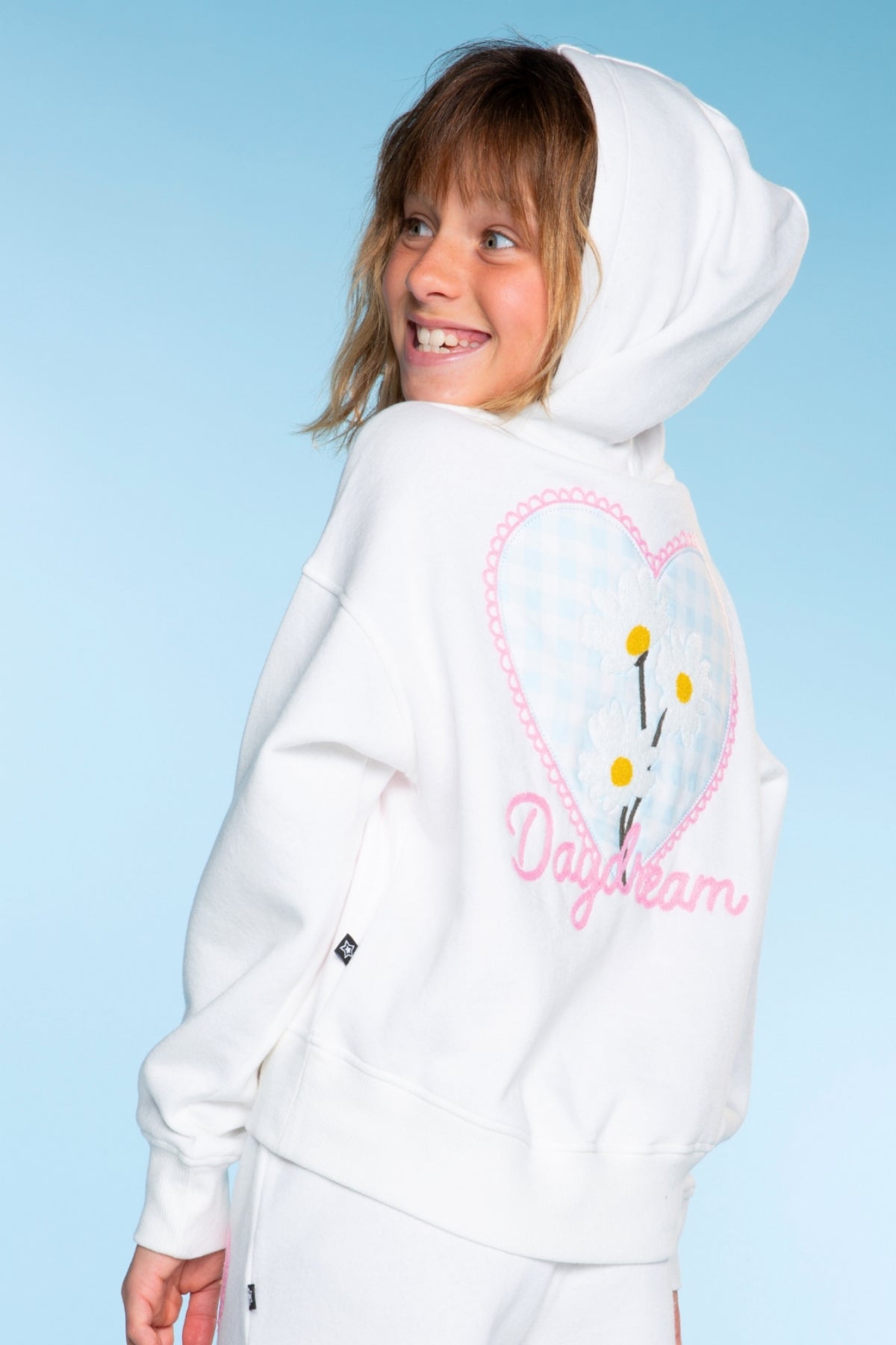 Cloud Soft French Terry Everyday Hoodie - Blush Focus On The Good Ditsy Lilac Floral