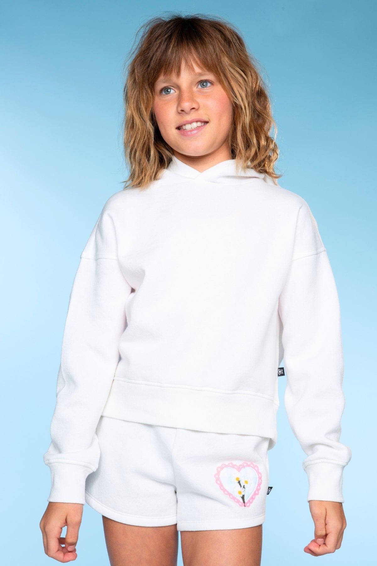 Cloud Soft French Terry Everyday Hoodie - Blush Focus On The Good Ditsy Lilac Floral