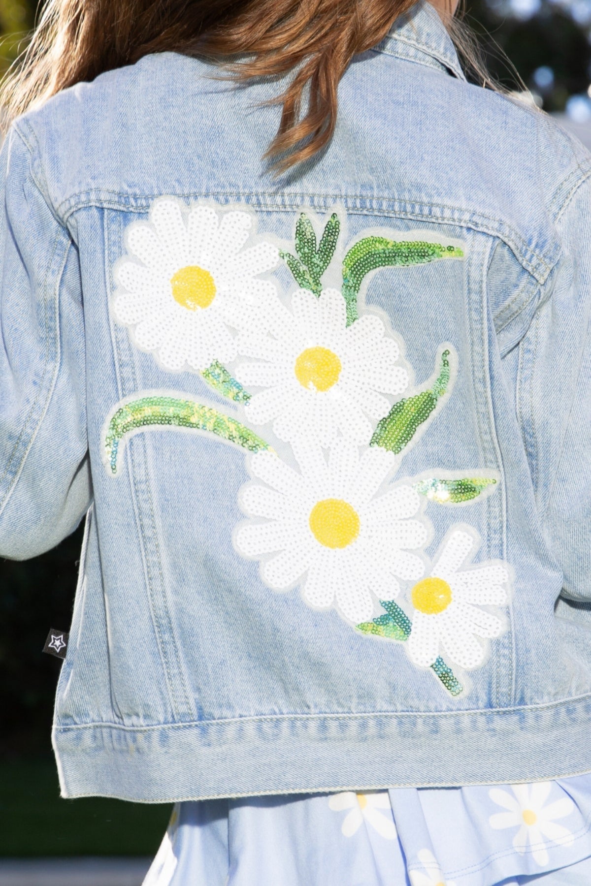 The Perfect Denim Jacket - Lt Denim White Daisy