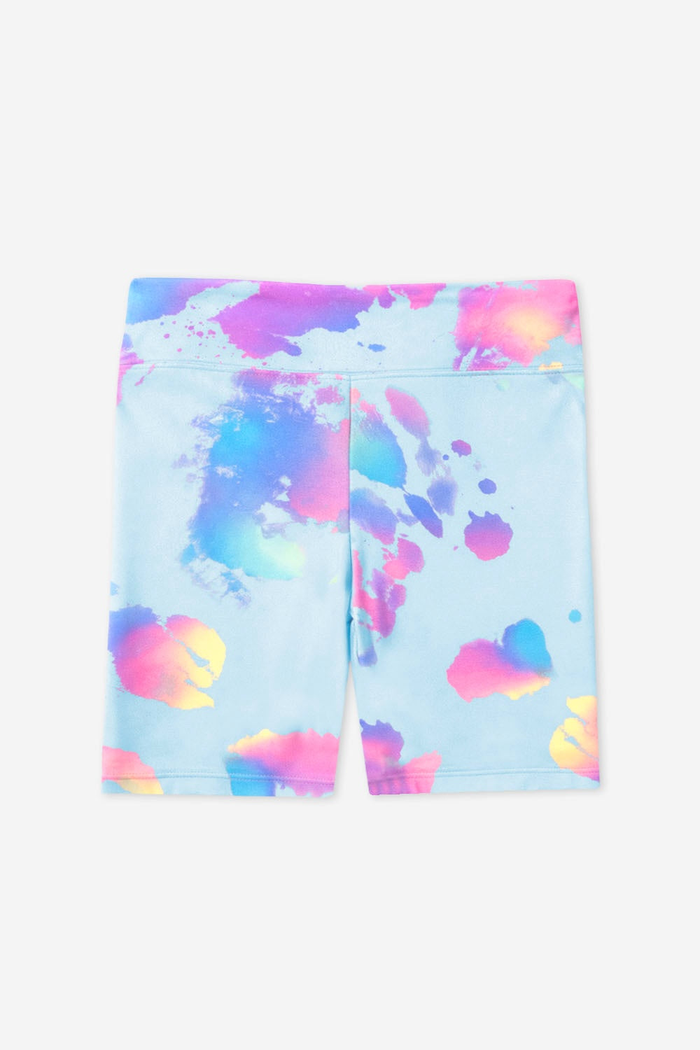 Simply Soft Biker Short - Pastel Rainbow Tie Dye Emoji