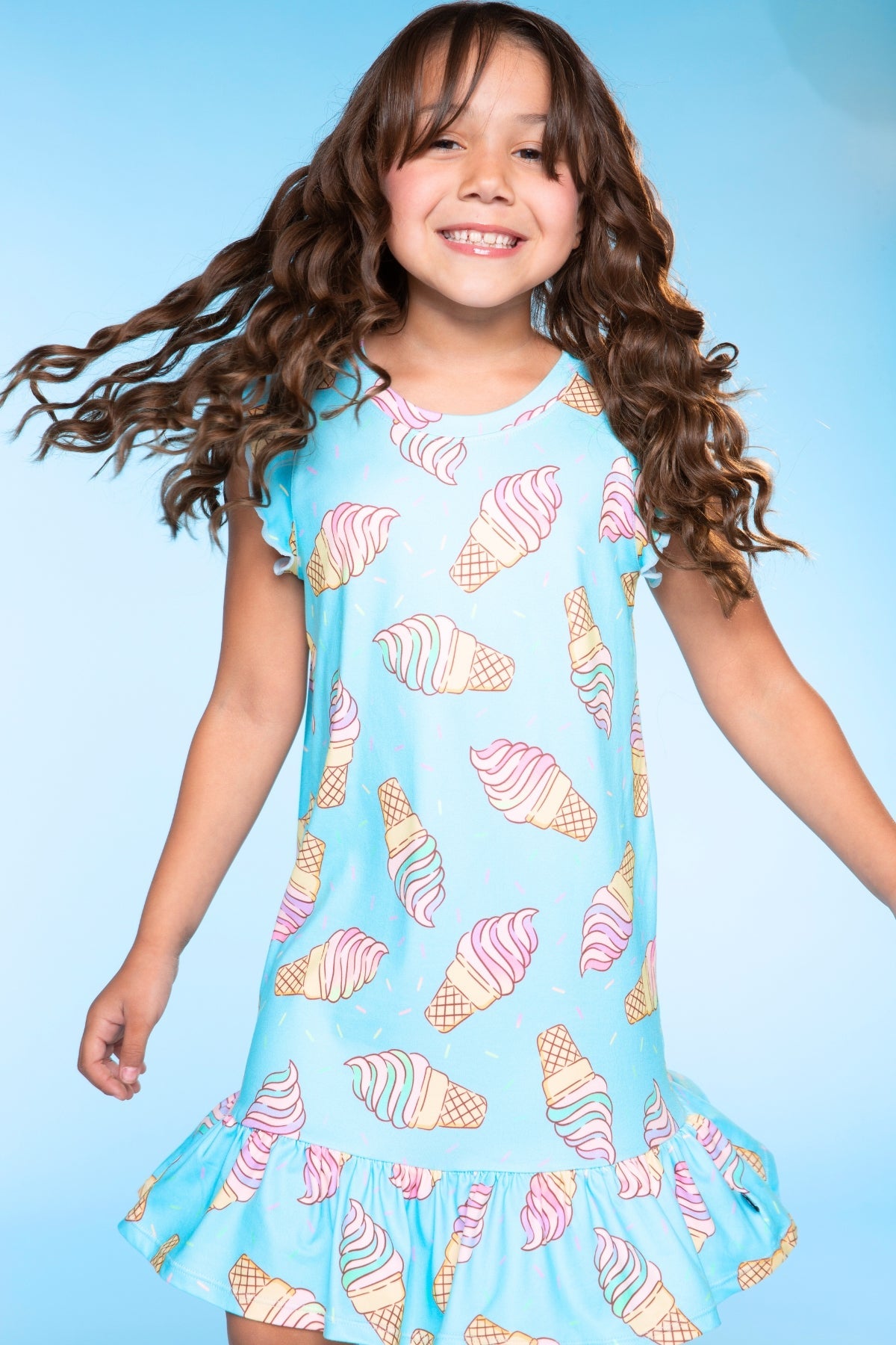 Simply Soft Flutter Sleeve Lounge Dress - Light Pink Makeup