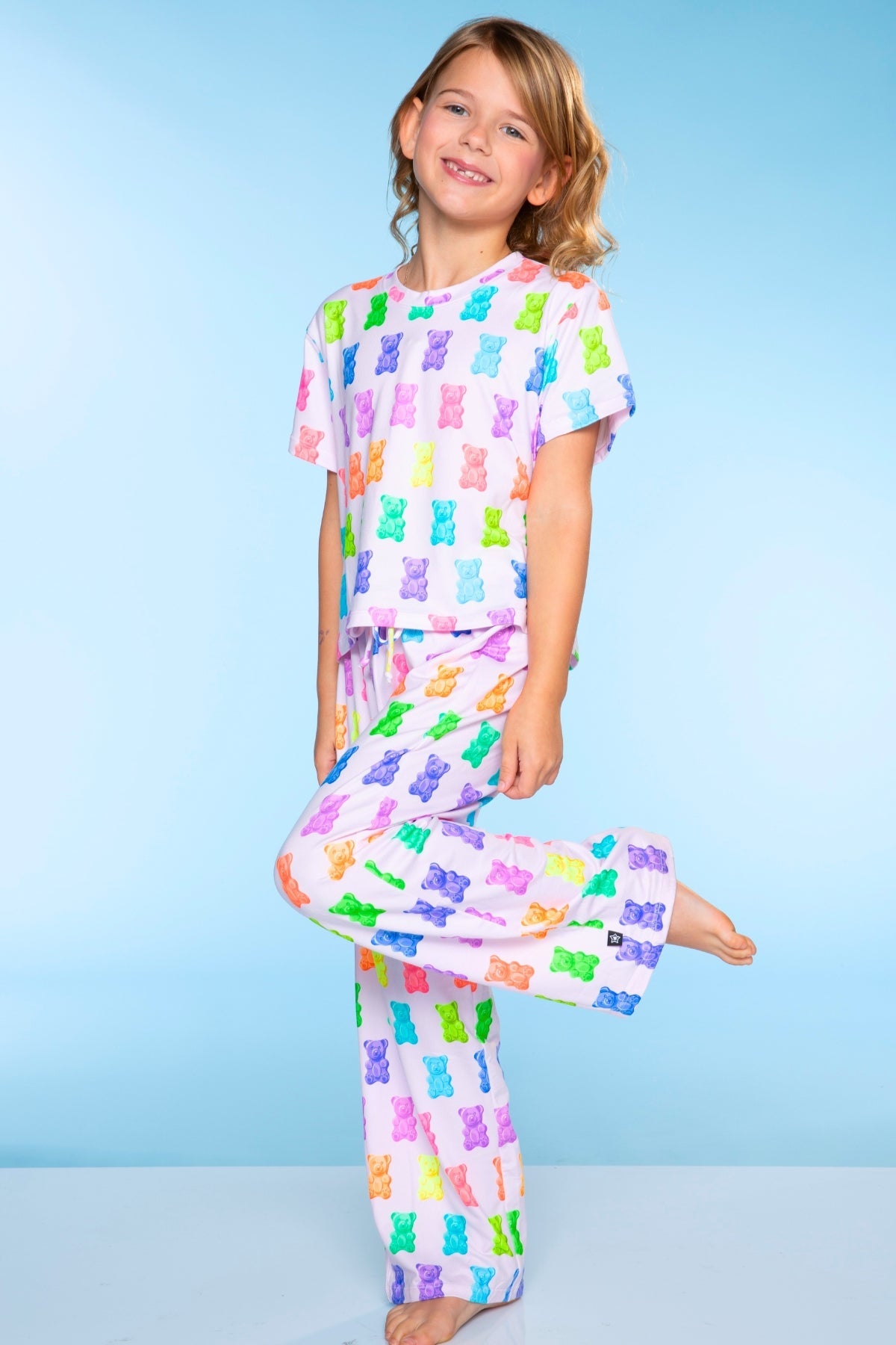 Simply Soft Easy Tee & Karate Pant - Dusty Pink Sticker Emojis