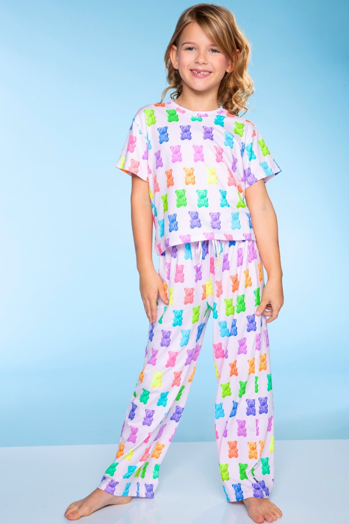 Simply Soft Easy Tee & Karate Pant - Dusty Pink Sticker Emojis