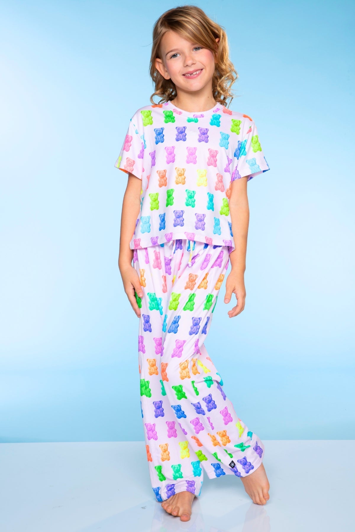 Simply Soft Easy Tee & Karate Pant - Dusty Pink Sticker Emojis