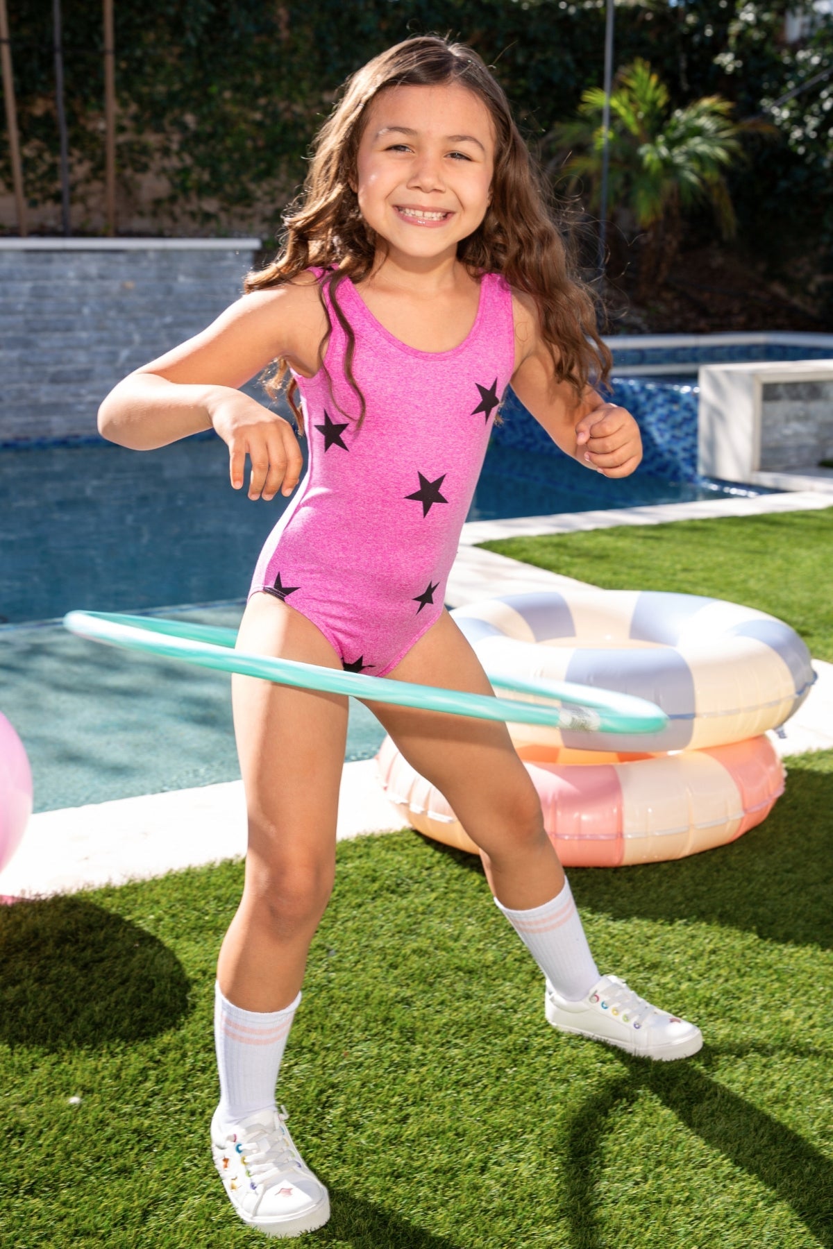 Simply Soft Luxe Tank Leotard - Light Blue Smile Star