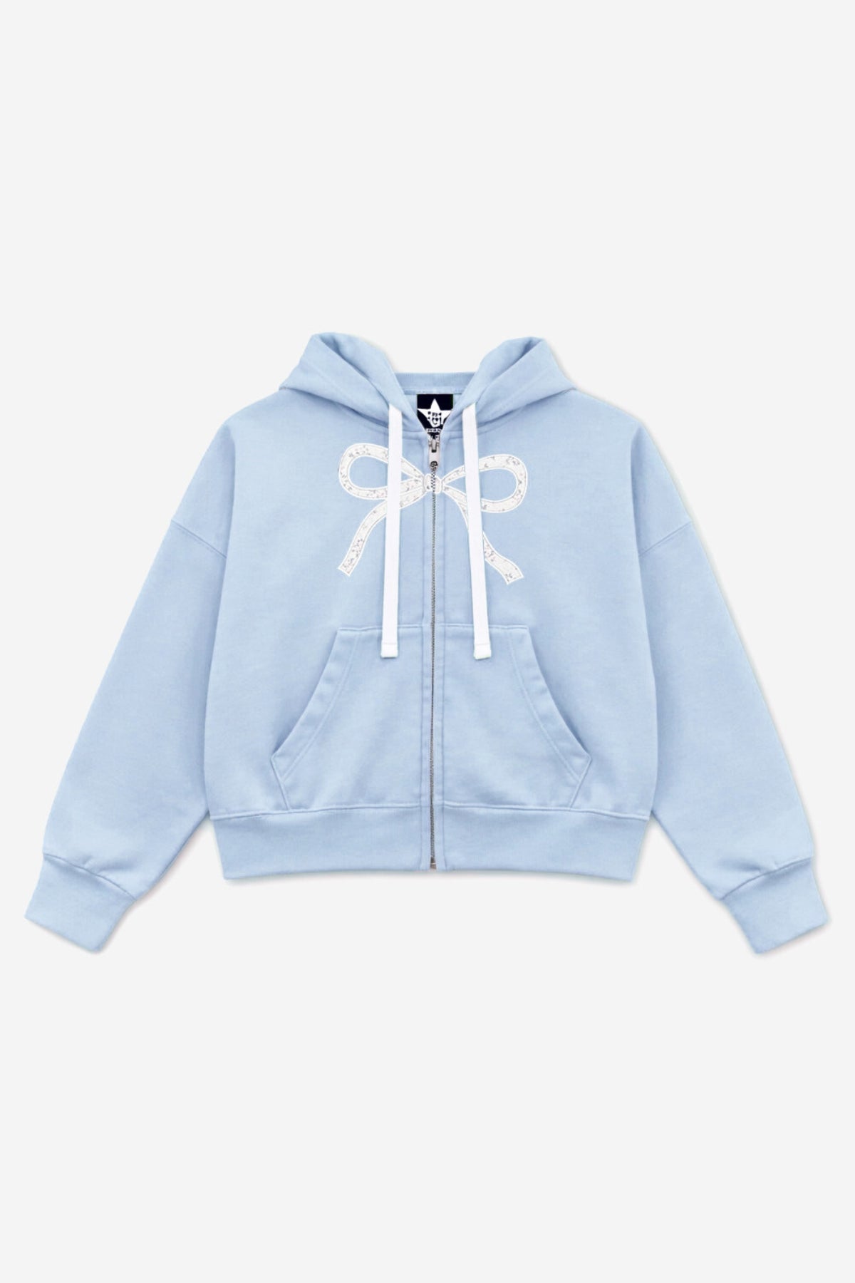 Cloud Soft French Terry Drop Shoulder Zip Hoodie - Dusty Pink Floral Love