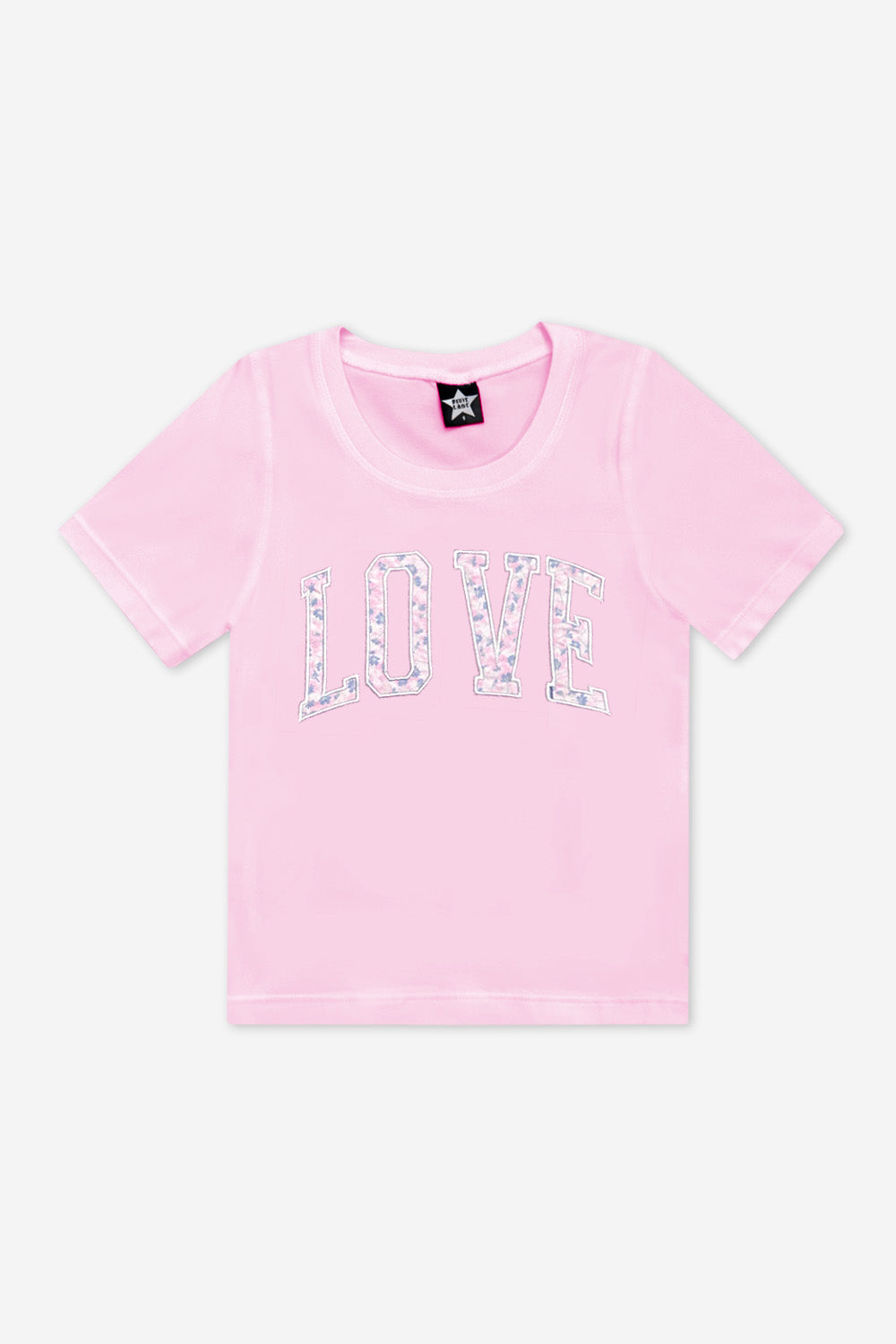 Simply Soft Short Sleeve Fitted Tee - Pink Rose Love