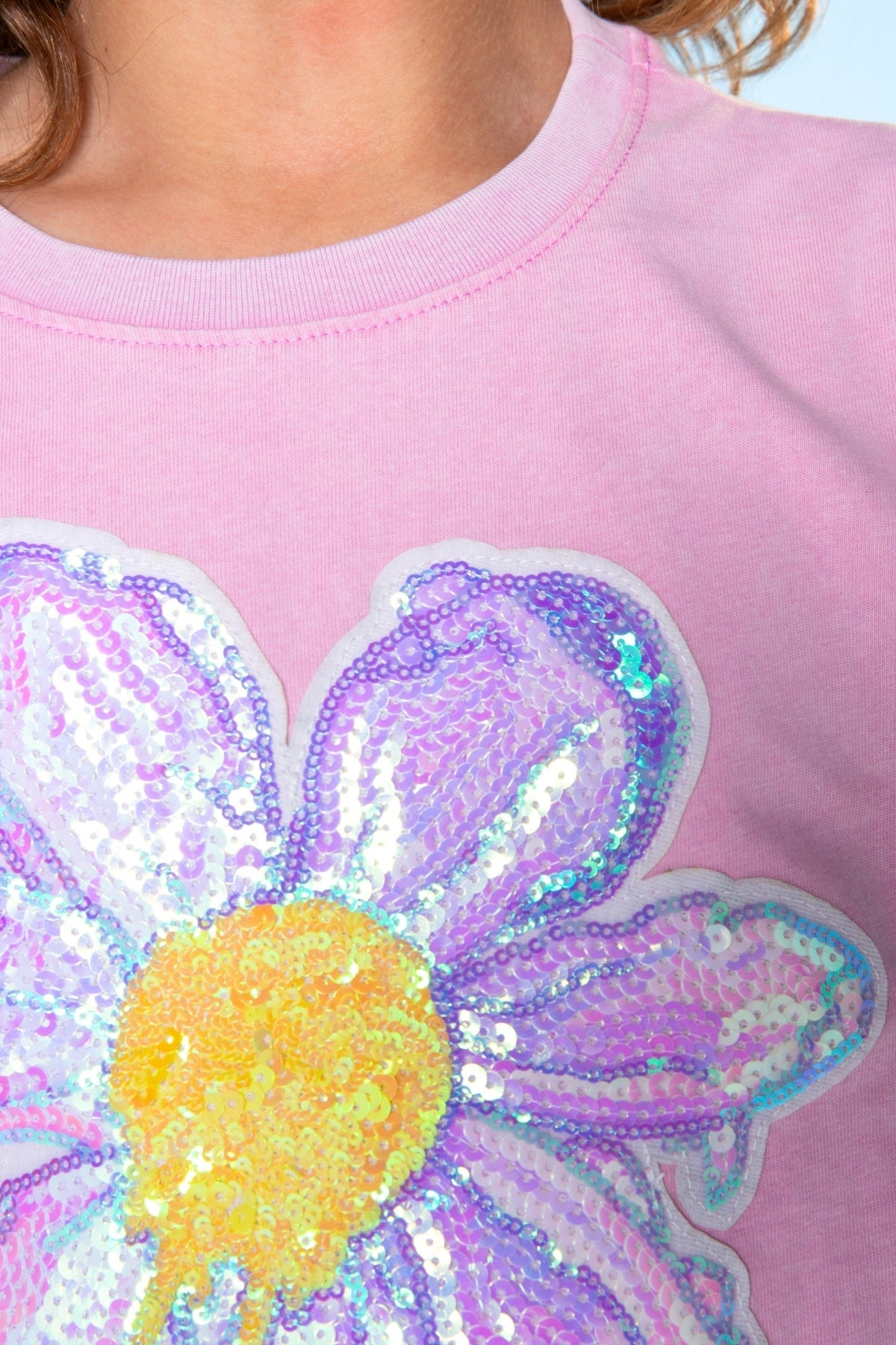Vintage Washed Cotton Easy Tee & Dolphin Short Set - Pink Butterfly