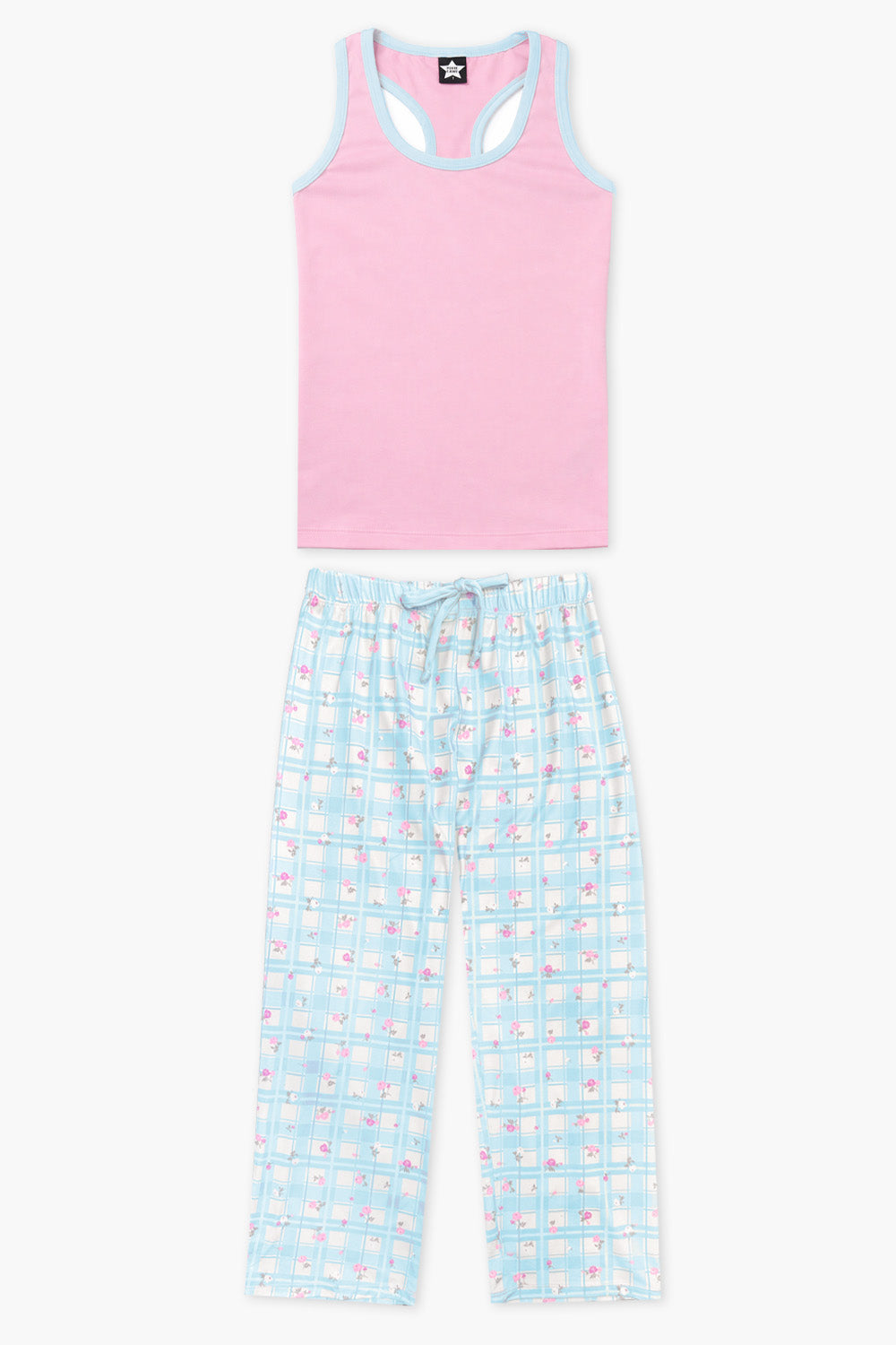 Simply Soft Racer Tank & Karate Pant Set - Pink Ivory Striped Strawberry