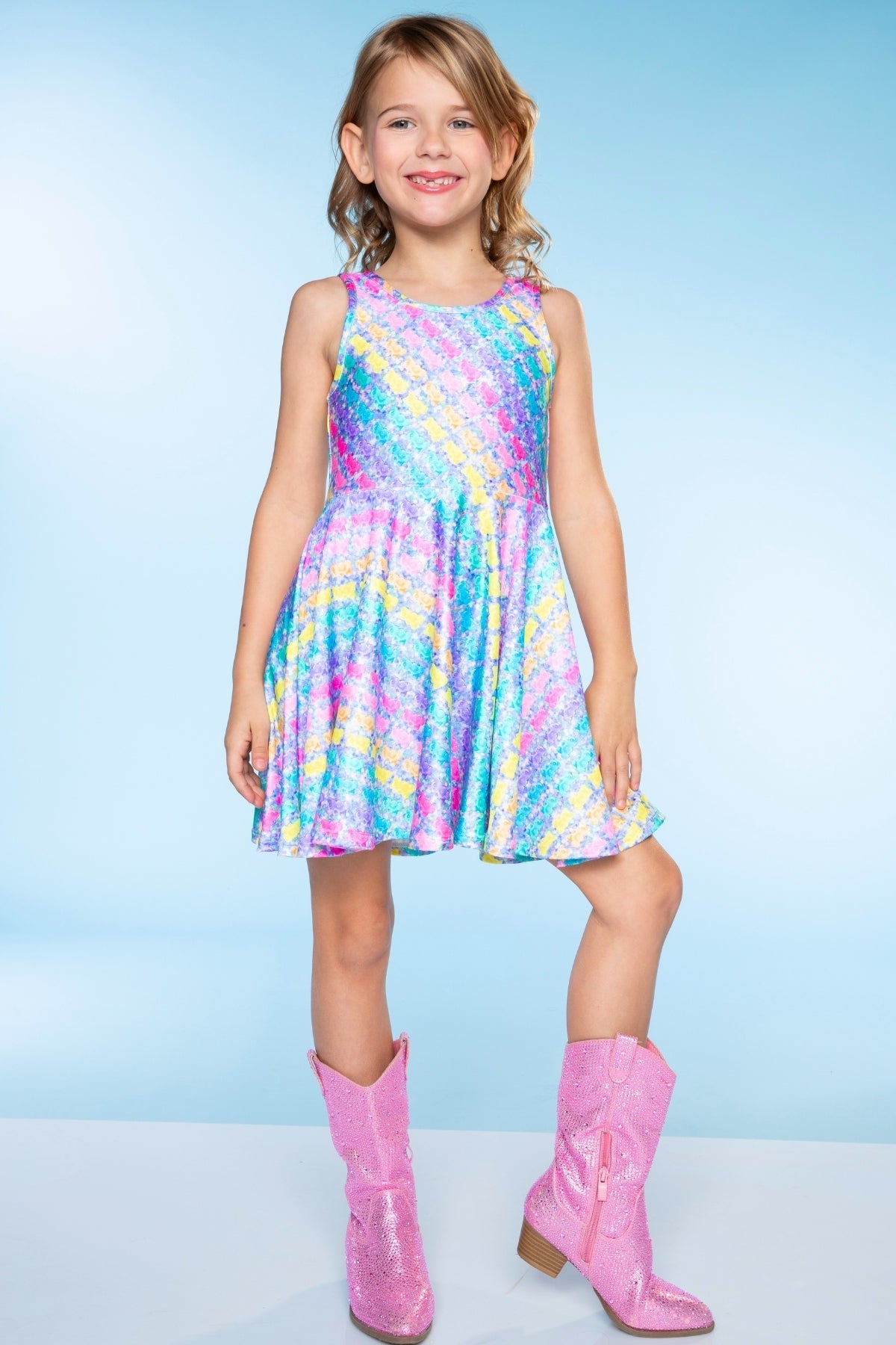 High Shine Super Twirl Dress - Rainbow Gummy Bear