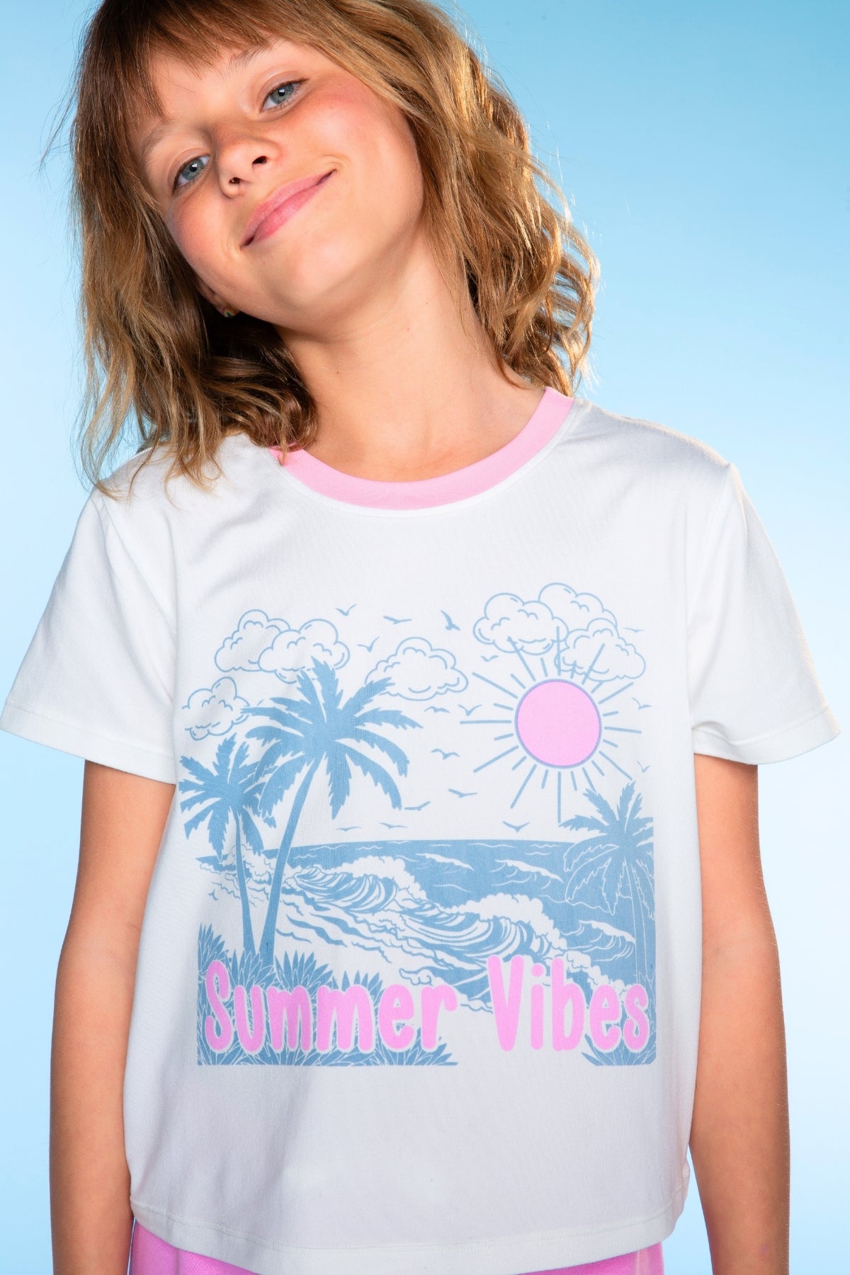 2 Pack Simply Soft Easy Tee - Sky Blue | Ivory Americana Bow - NEW!