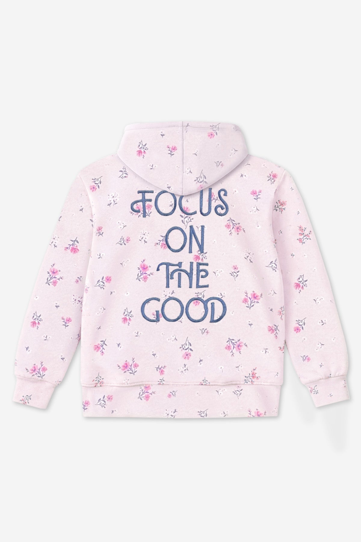 Cloud Soft French Terry Everyday Hoodie - Blush Focus On The Good Ditsy Lilac Floral