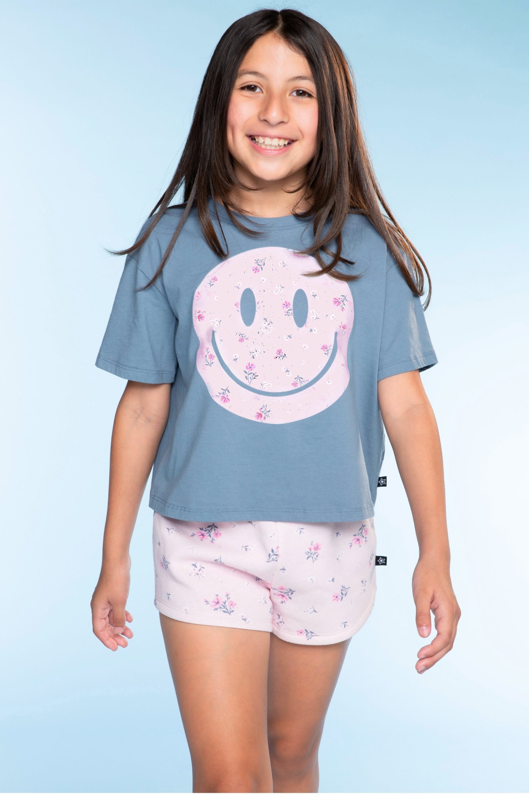 Cloud Soft French Terry Dolphin Short - Blush Ditsy Lilac Floral - NEW!