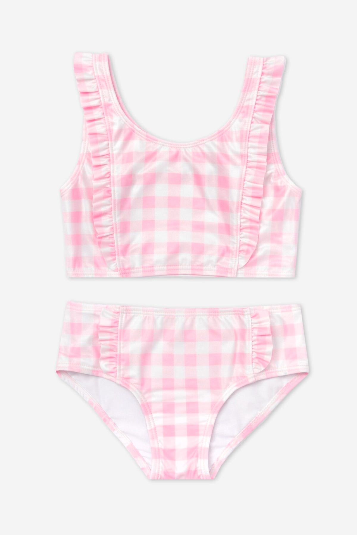 Ruffle Two Piece Swimsuit - Strawberry Leopard
