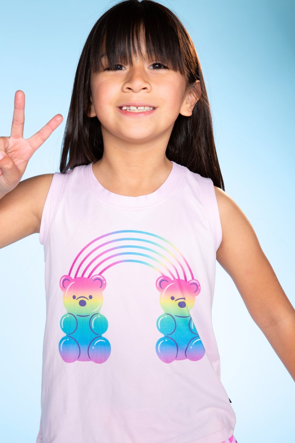 Simply Soft Easy Tank - Lt Blue Neon Pink Malibu