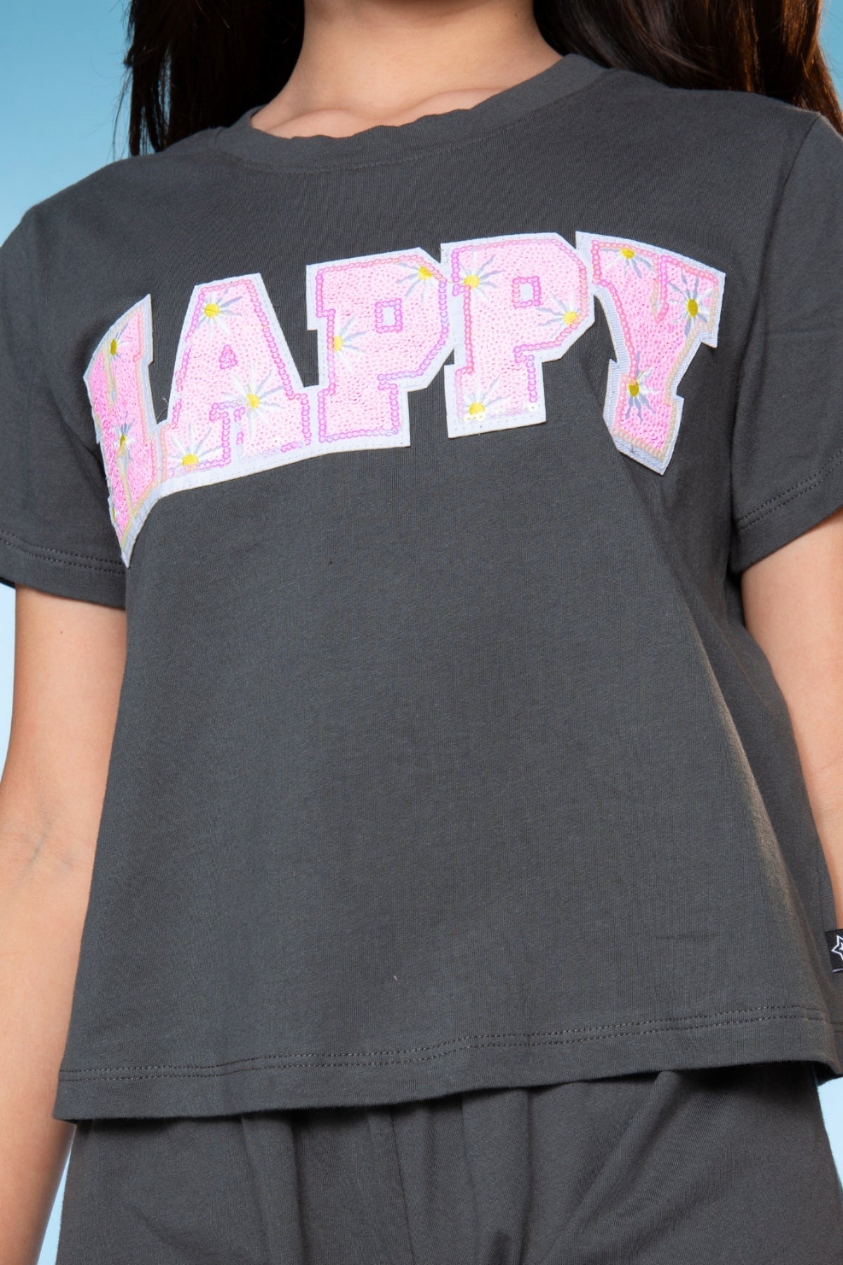 Washed Cotton Easy Tee & Dolphin Short Set - Lilac Hawaii