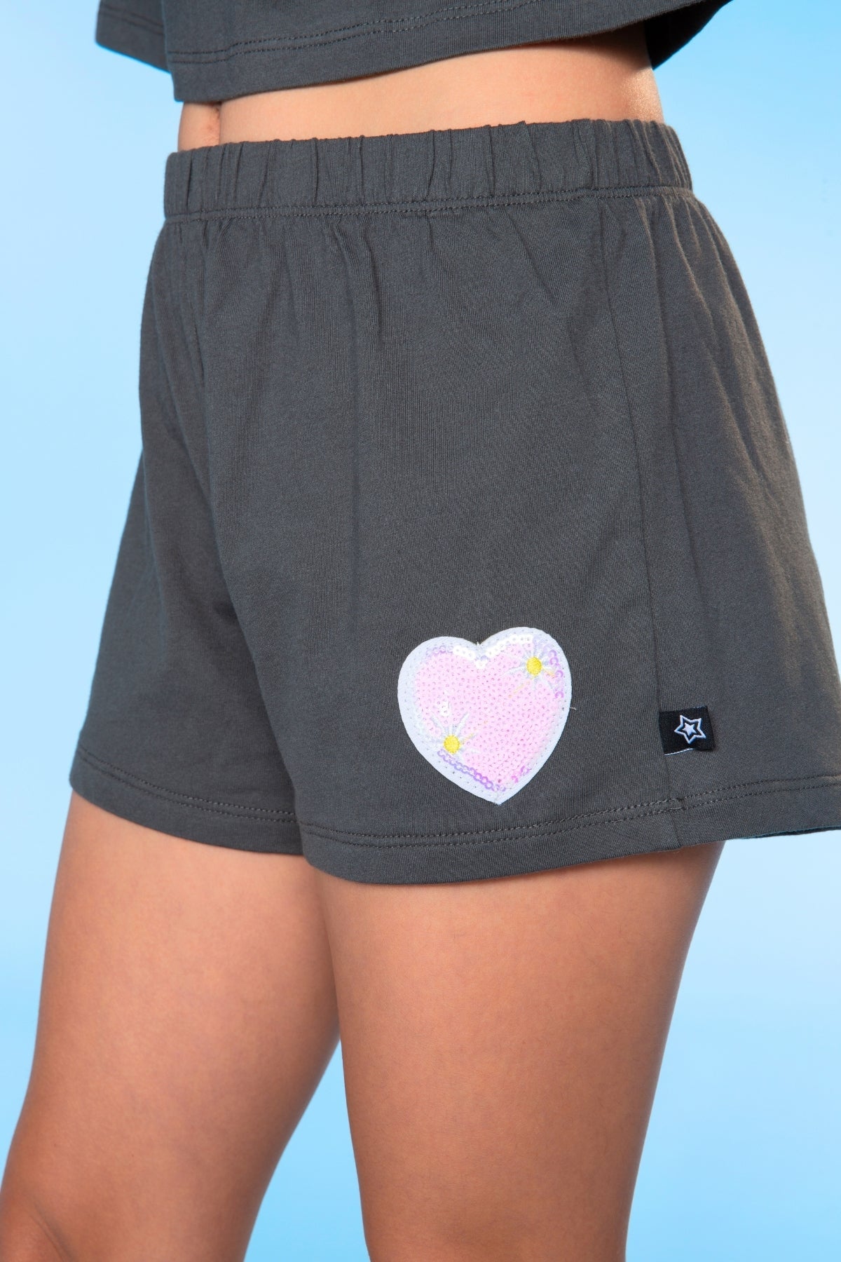 Washed Cotton Easy Tee & Dolphin Short Set - Lilac Hawaii