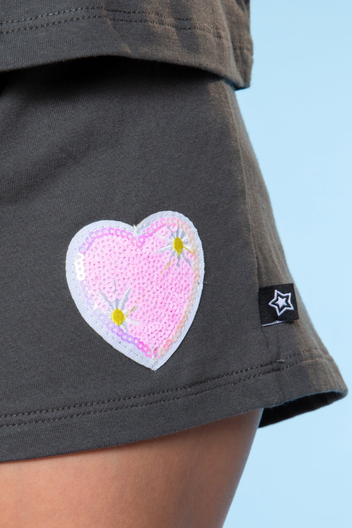 Washed Cotton Easy Tee & Dolphin Short Set - Lilac Hawaii