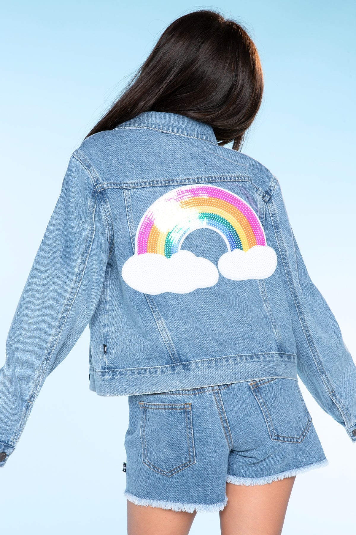 The Perfect Denim Jacket - Lt Denim White Daisy