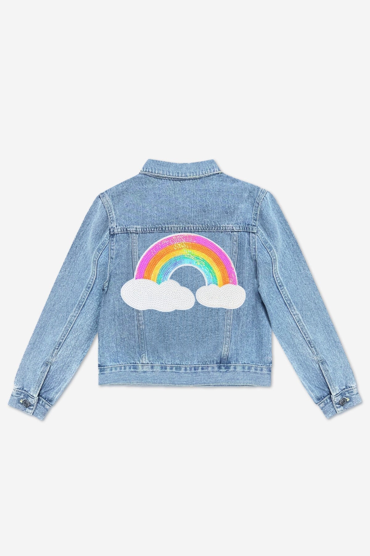 The Perfect Denim Jacket - Olive Sequin Daisy