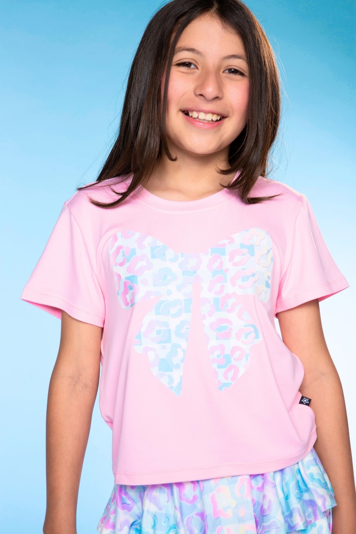 Simply Soft Easy Tee. - Purple Tie Dye Butterfly